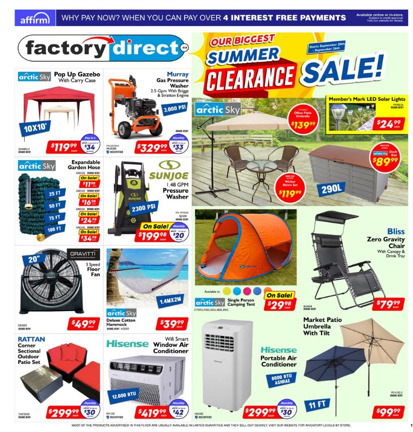 Factory Direct Circulaires