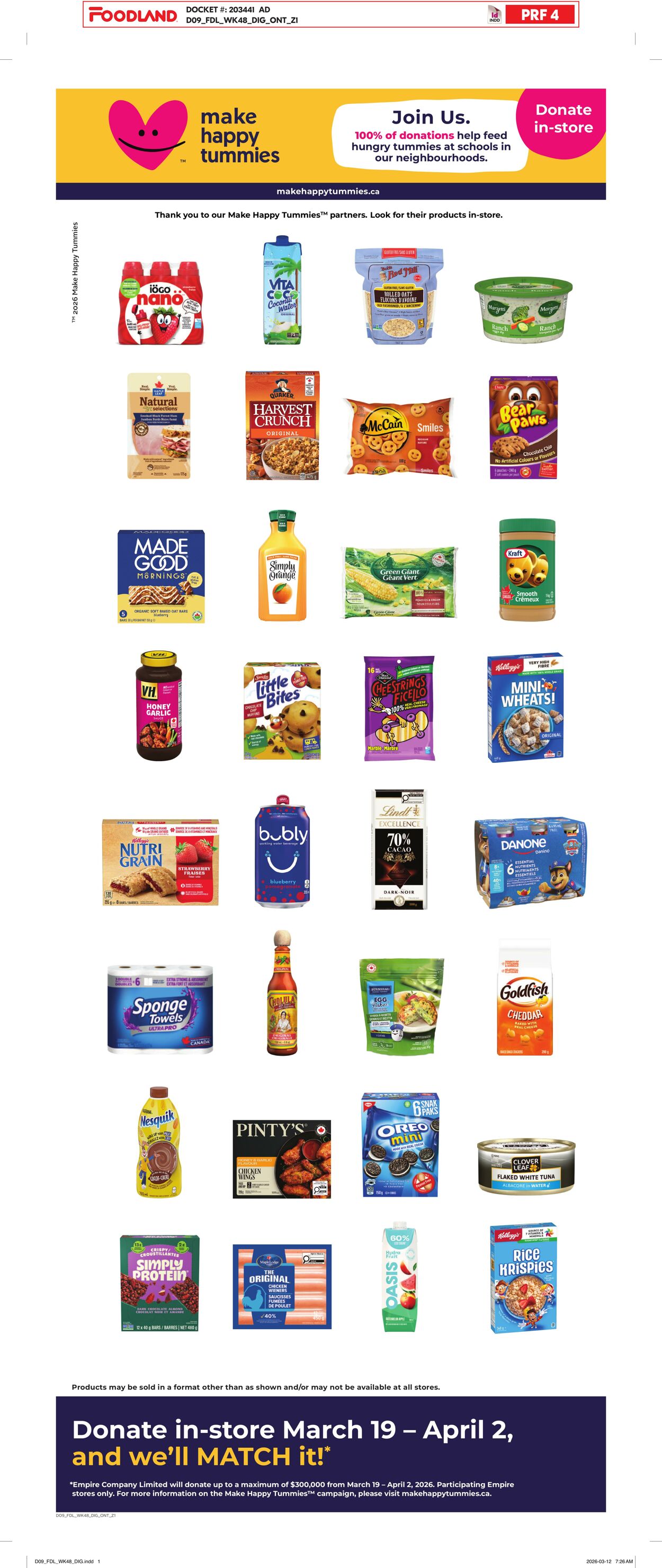 Circulaire Foodland 26.03.2026 - 01.04.2026