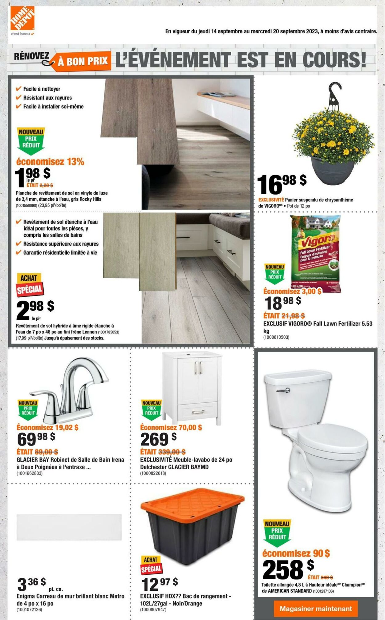 Circulaire Home Depot 14.09.2023 - 20.09.2023
