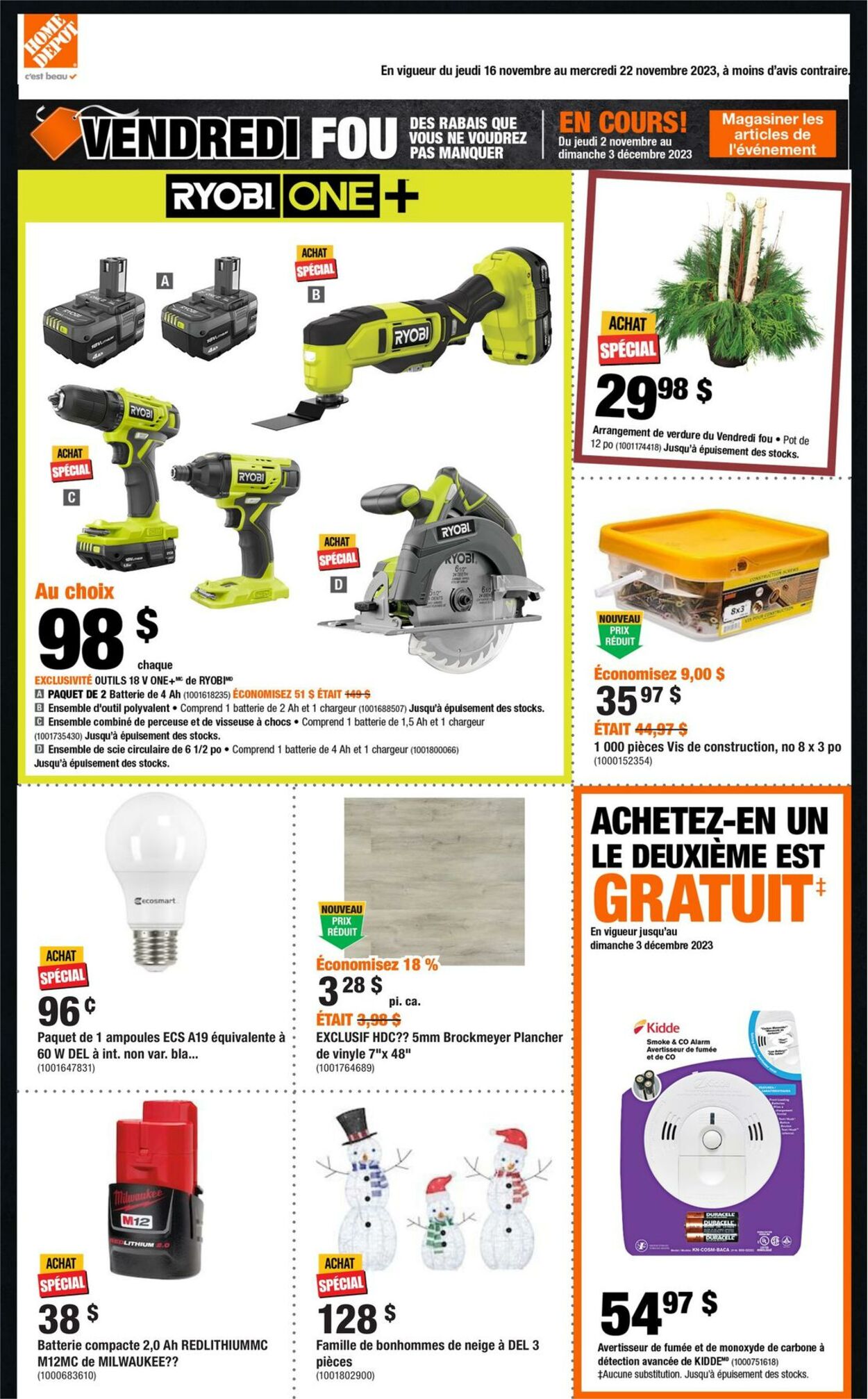 Circulaire Home Depot 16.11.2023 - 22.11.2023