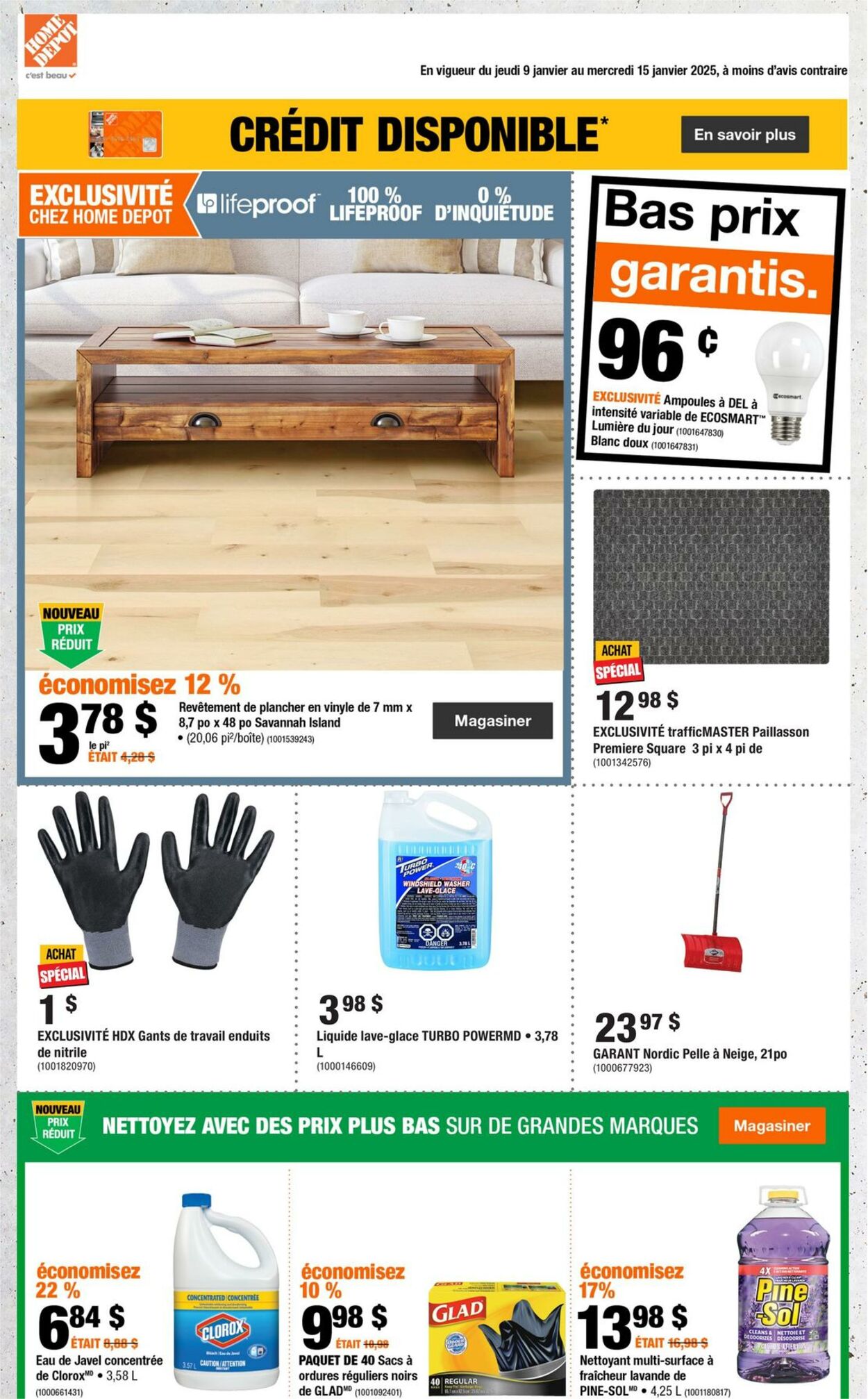 Circulaire Home Depot - Circulaire de la semaine 9 janv. 2025 - 15 janv. 2025