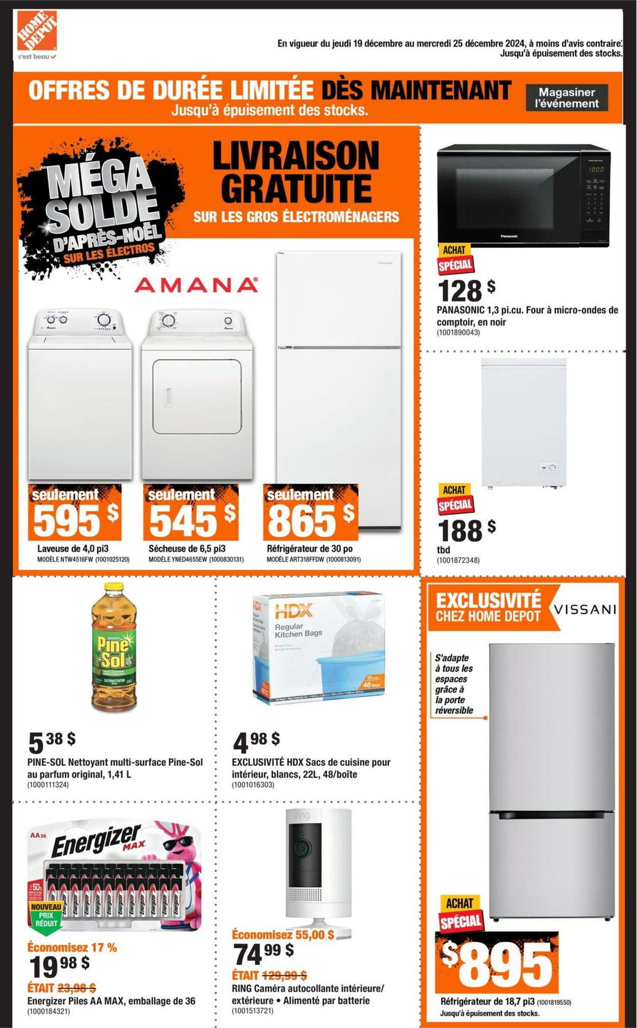 Circulaire Home Depot - Circulaire de la semaine 19 déc. 2024 - 25 déc. 2024