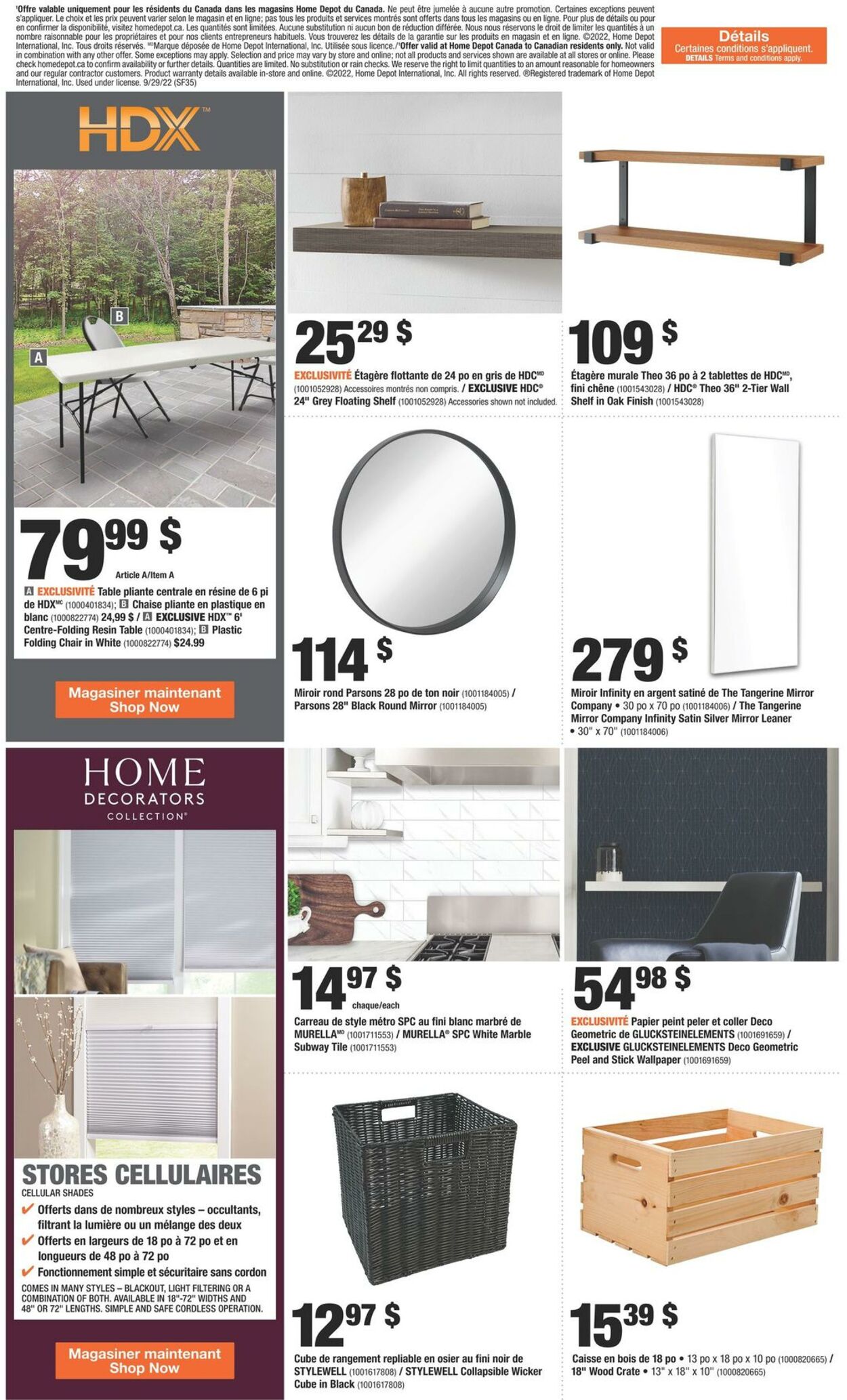 Circulaire Home Depot 29.09.2022 - 05.10.2022