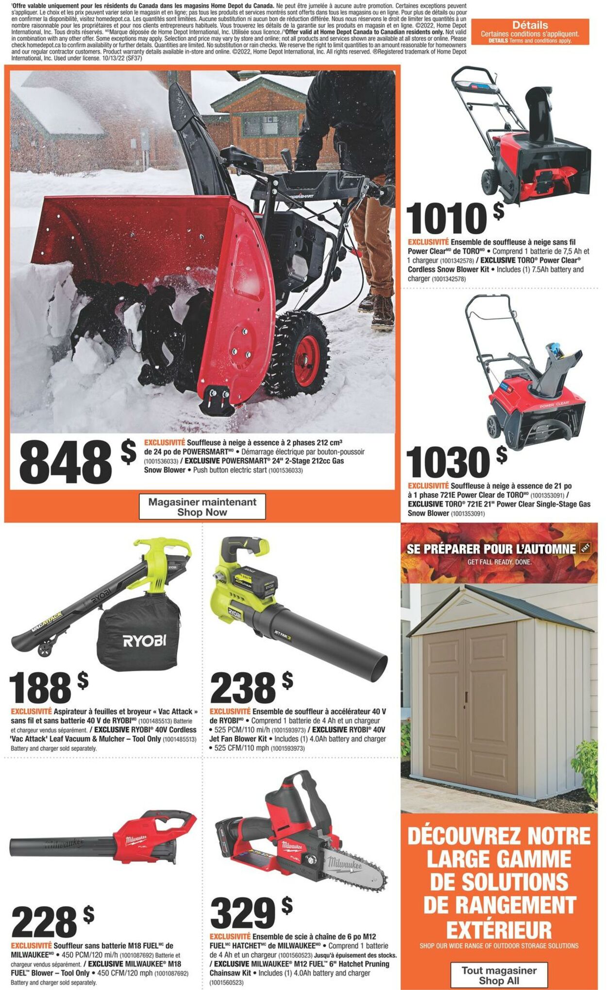 Home Depot Circulaire Promotionnelle - Valable à partir du 13.10 au 19.10 -  Page n° 17 - canada-circulaires.com