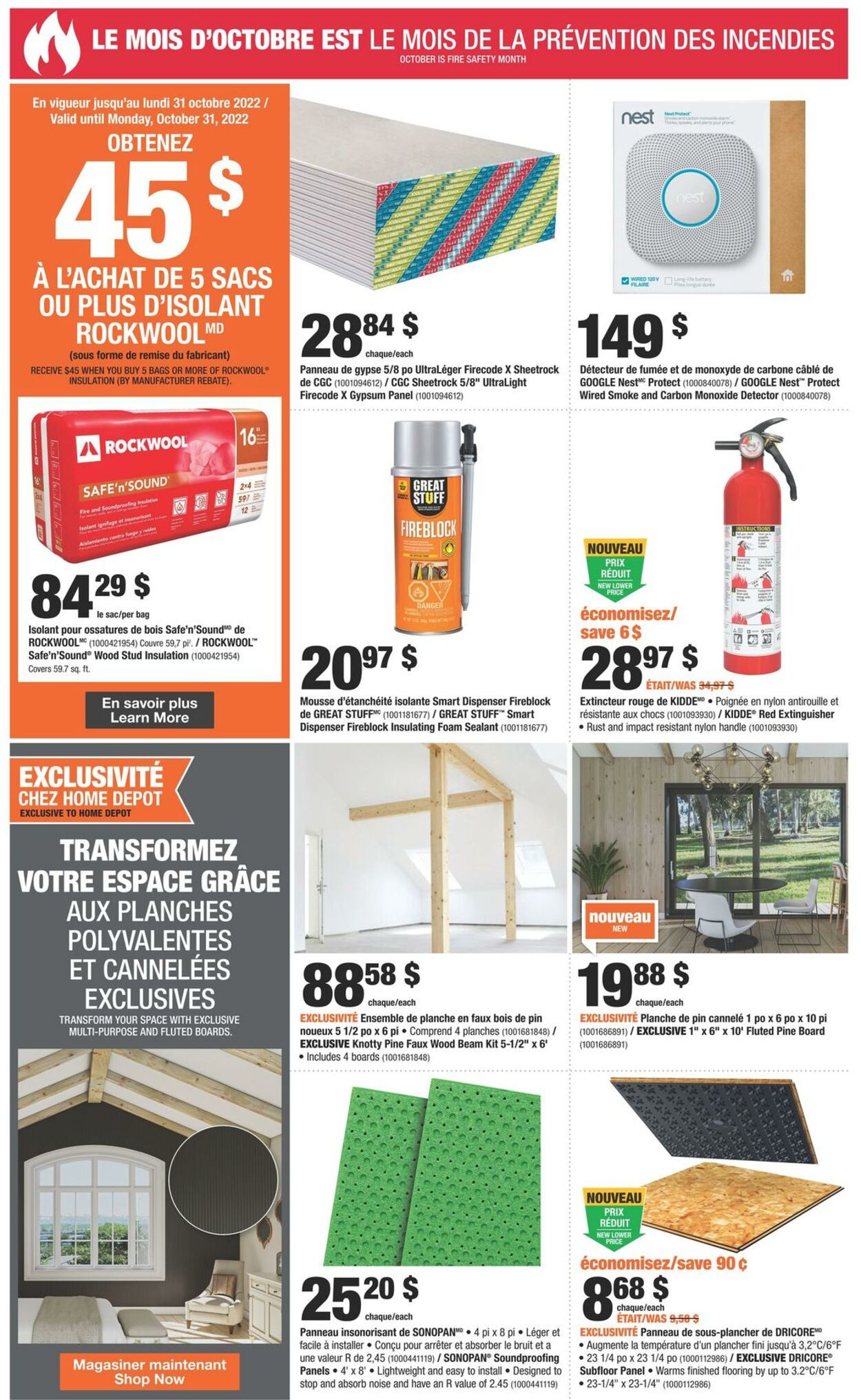 Circulaire Home Depot 20.10.2022 - 26.10.2022