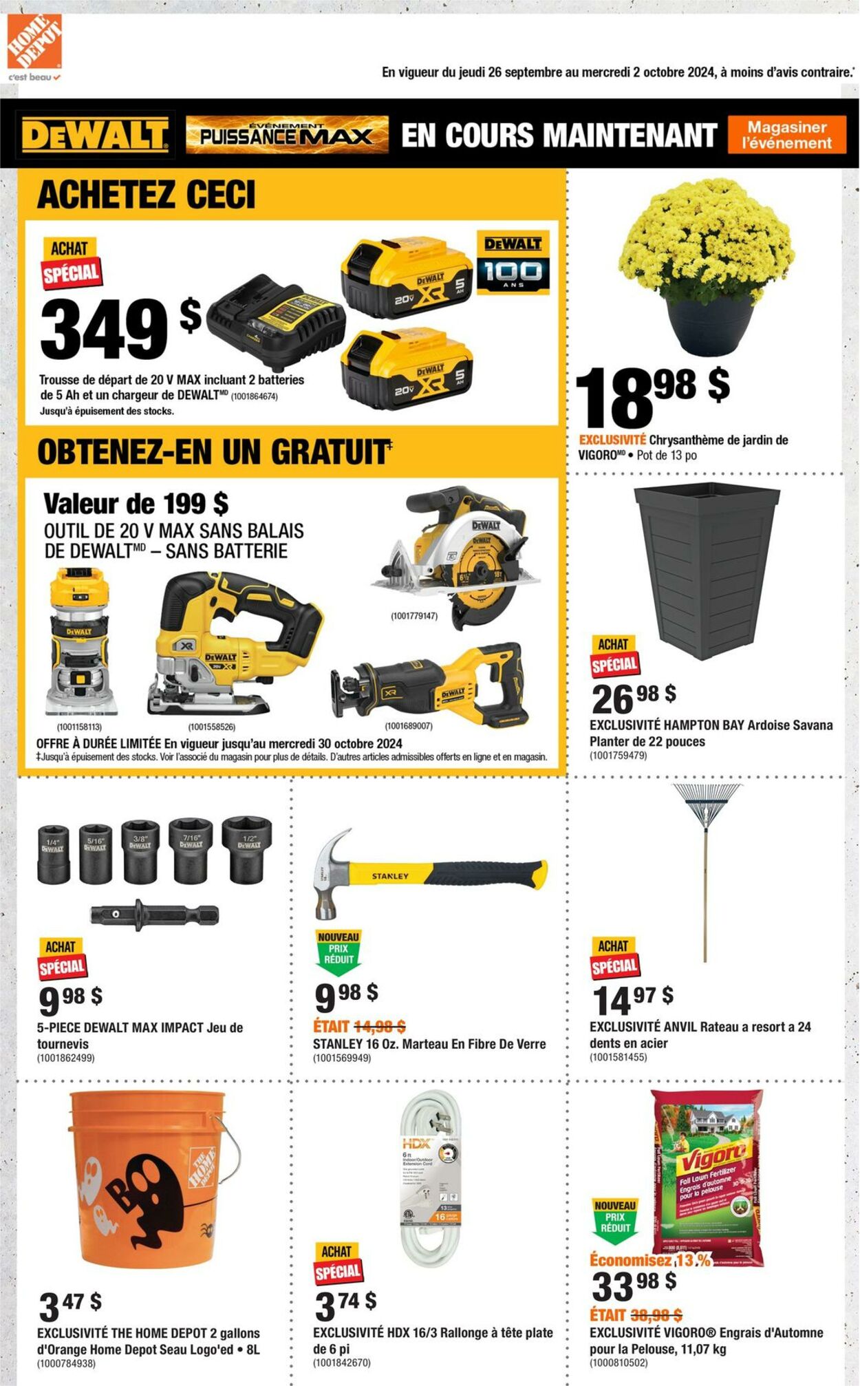 Circulaire Home Depot 26.09.2024 - 02.10.2024