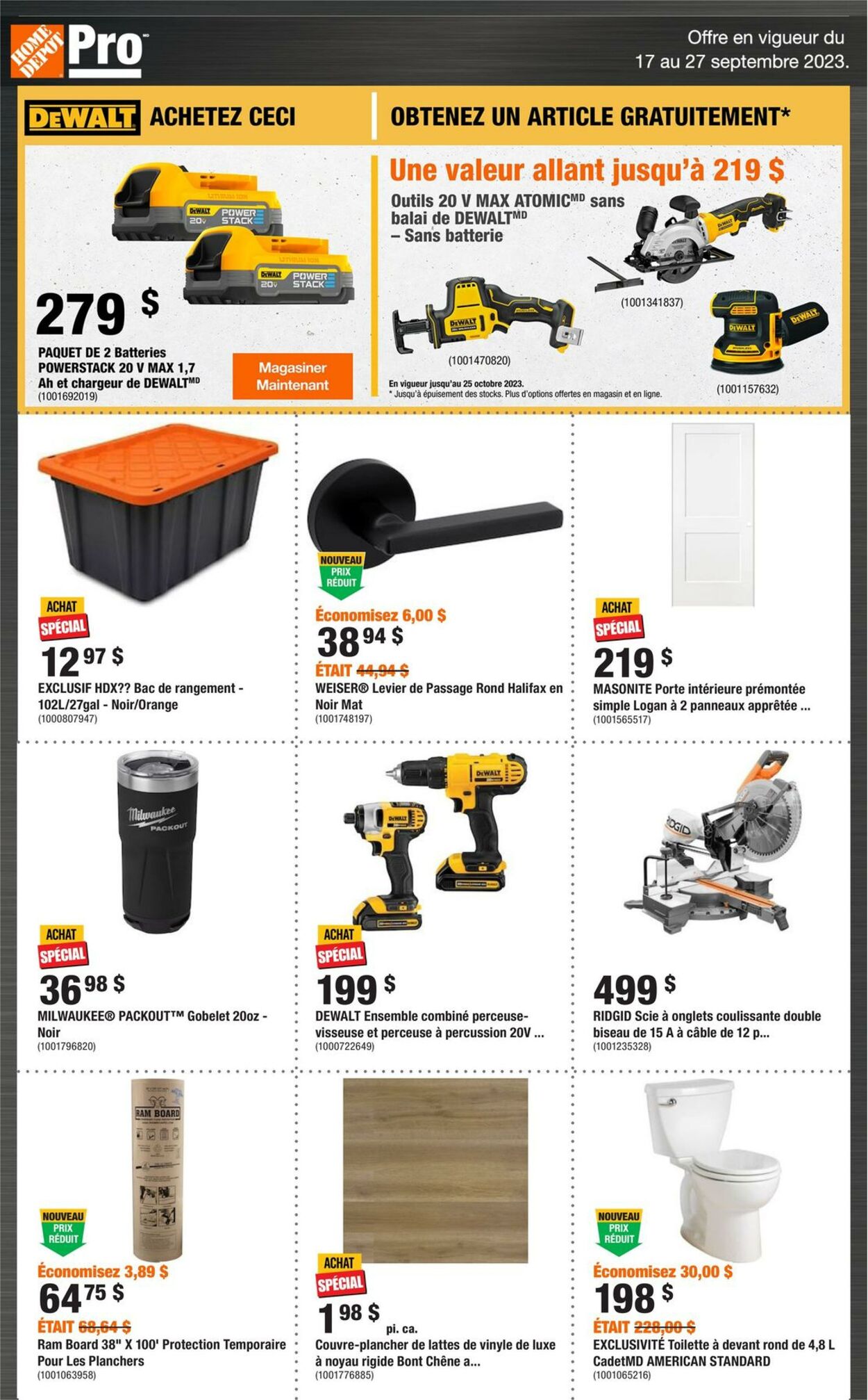 Circulaire Home Depot 14.09.2023 - 27.09.2023