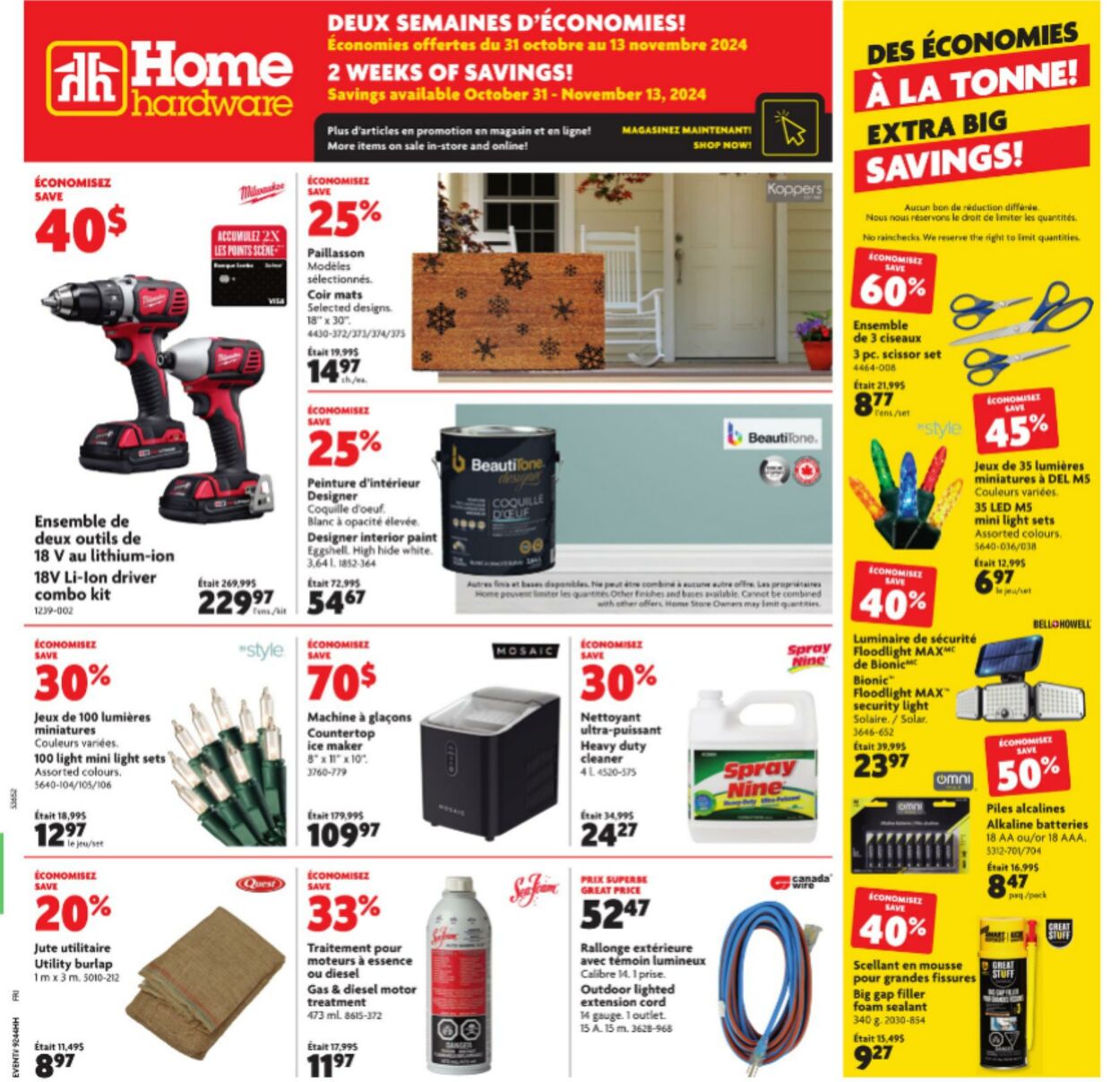 Circulaire Home Hardware 31.10.2024 - 13.11.2024