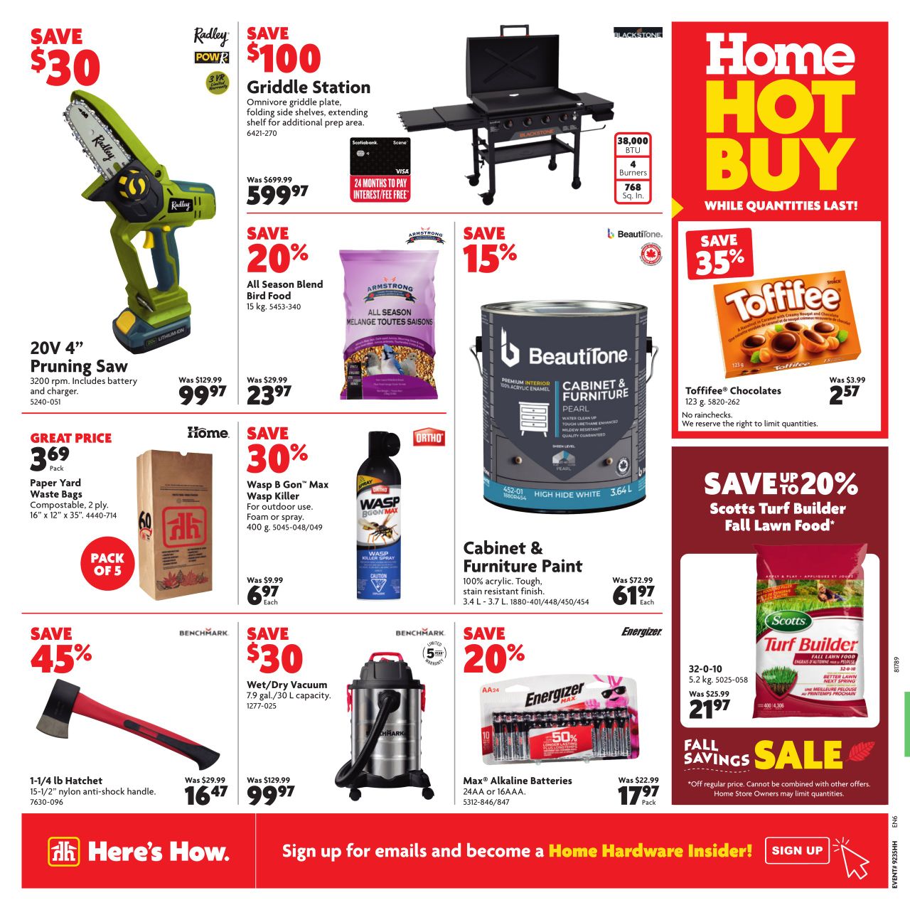 Circulaire Home Hardware 29.08.2024 - 11.09.2024