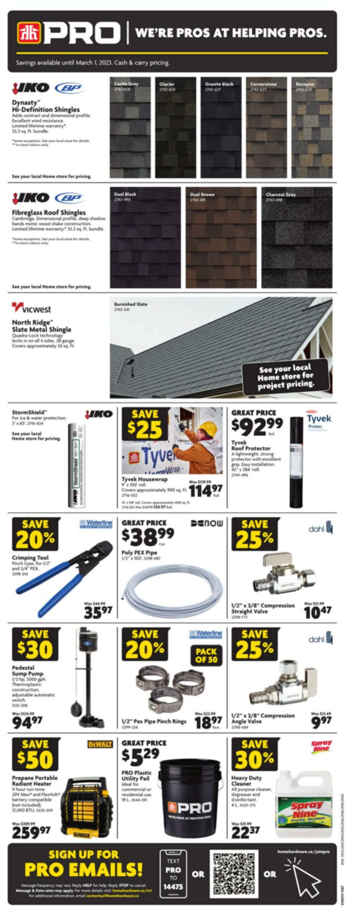Circulaire Home Hardware 16.02.2023 - 01.03.2023