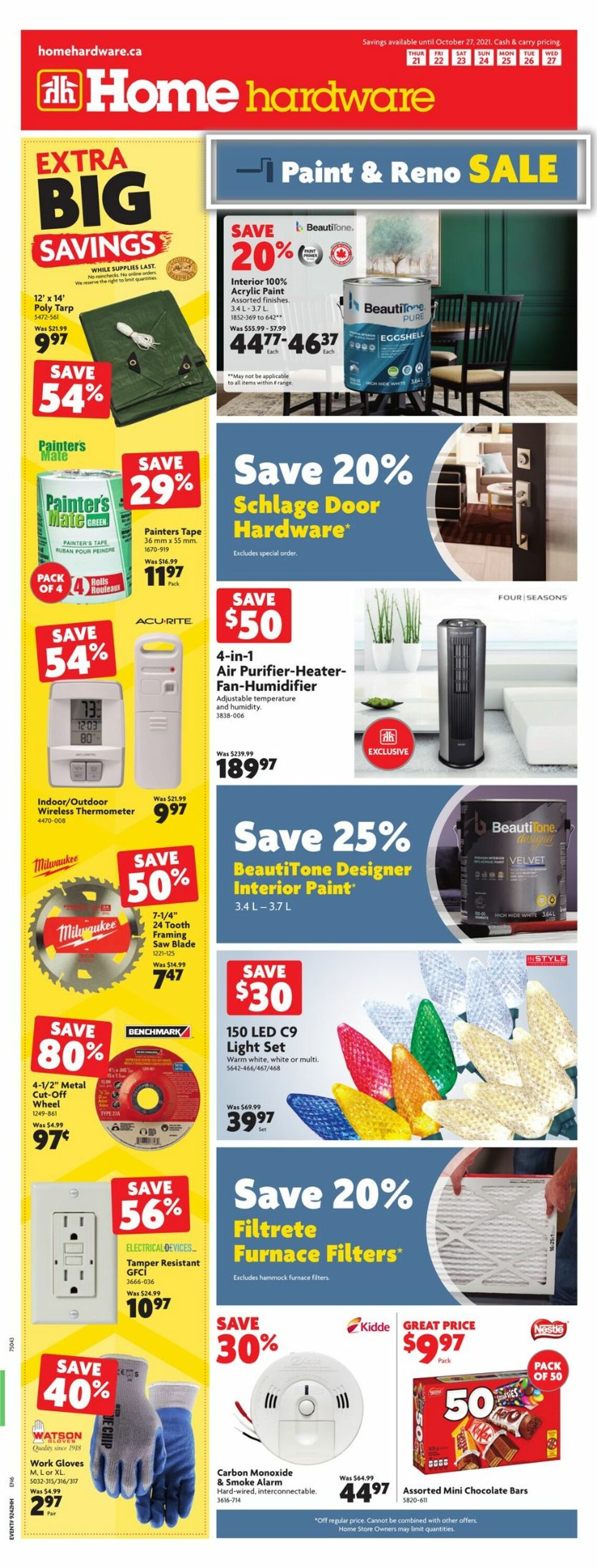 Circulaire Home Hardware 21.10.2021 - 27.10.2021