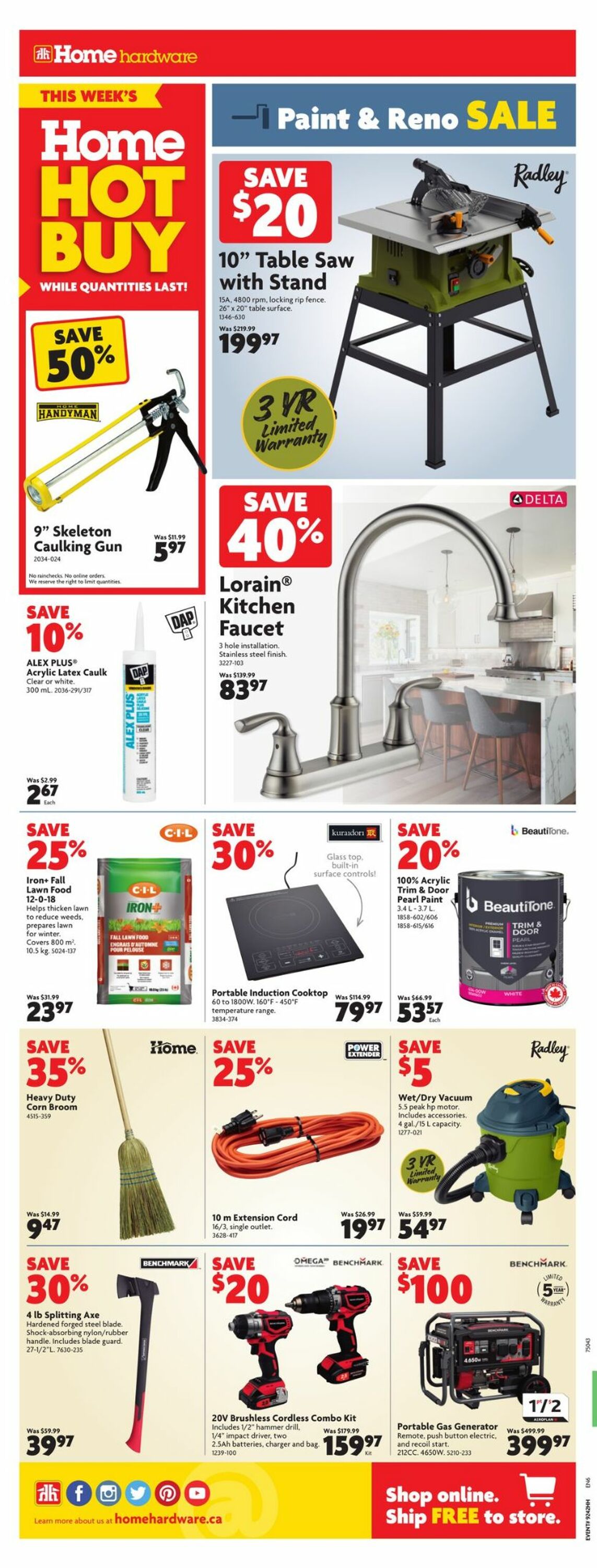 Circulaire Home Hardware 21.10.2021 - 27.10.2021
