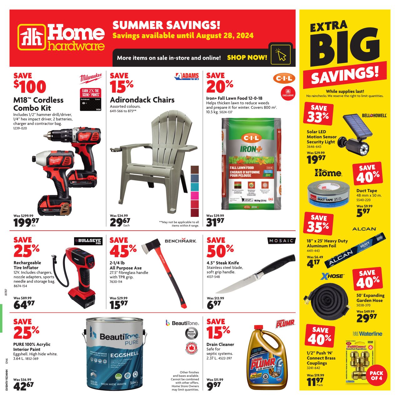 Circulaire Home Hardware 22.08.2024 - 28.08.2024