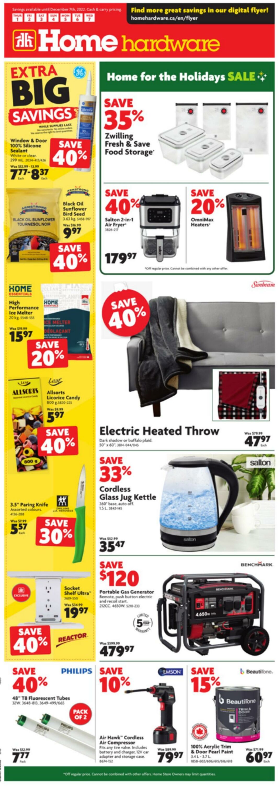 Circulaire Home Hardware 01.12.2022 - 07.12.2022