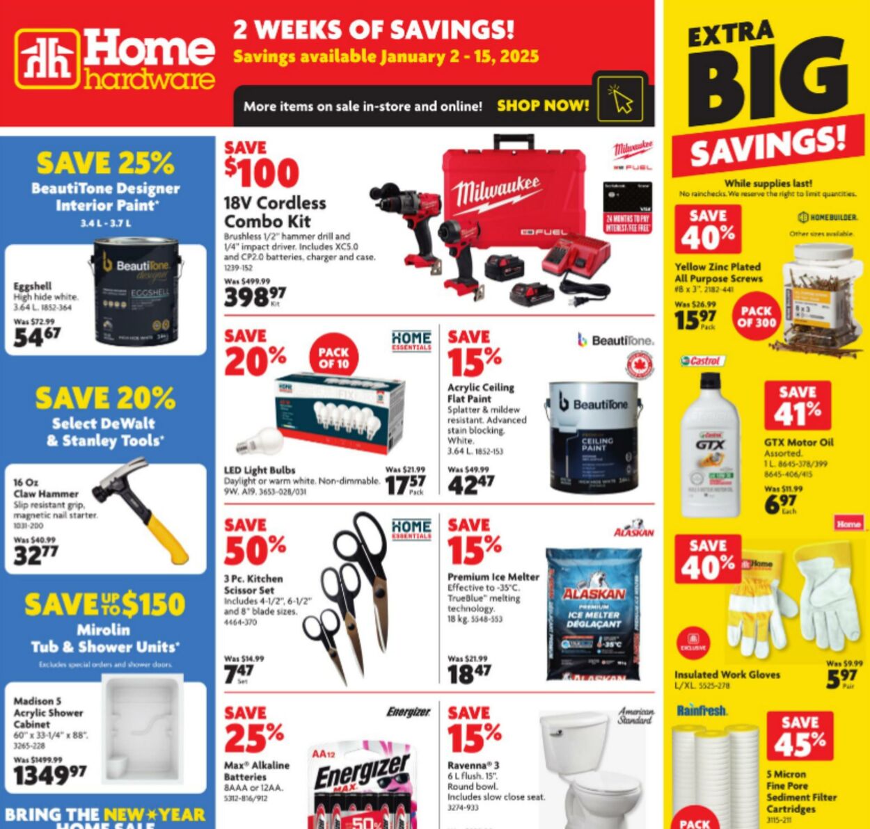 Circulaire Home Hardware 02.01.2025 - 15.01.2025