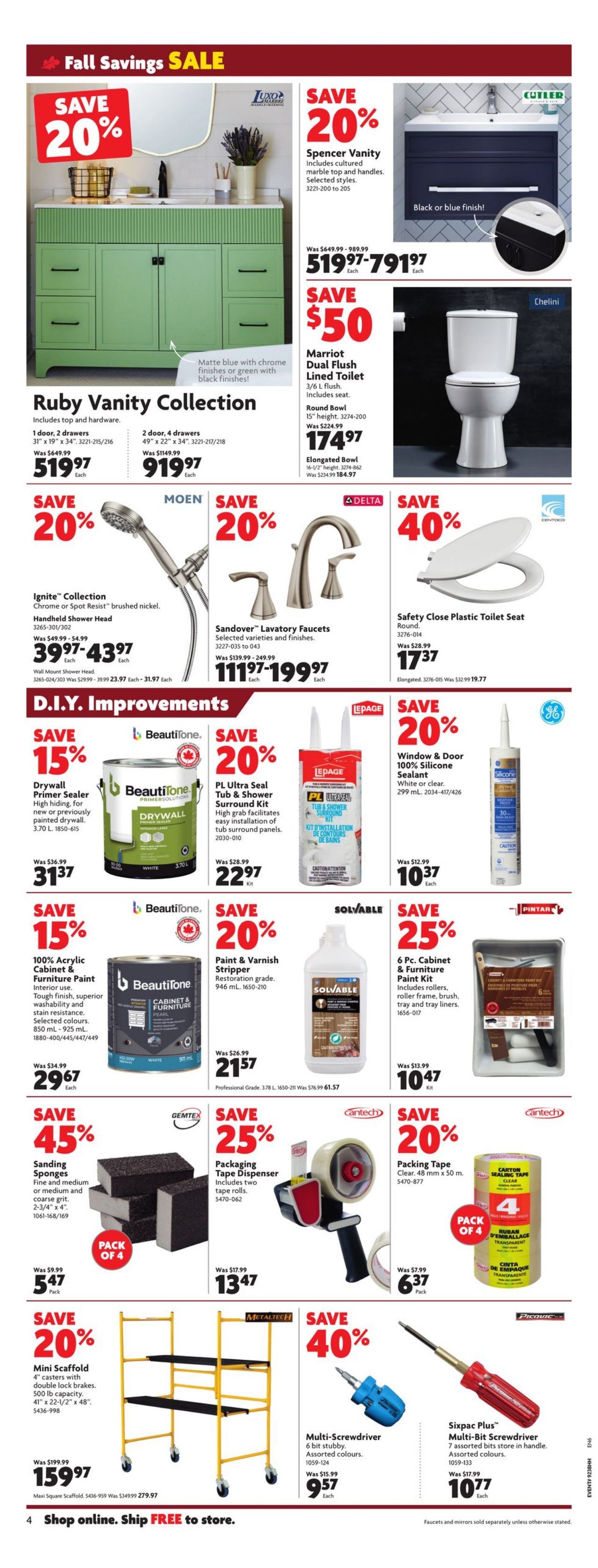 Circulaire Home Hardware 15.09.2022 - 21.09.2022