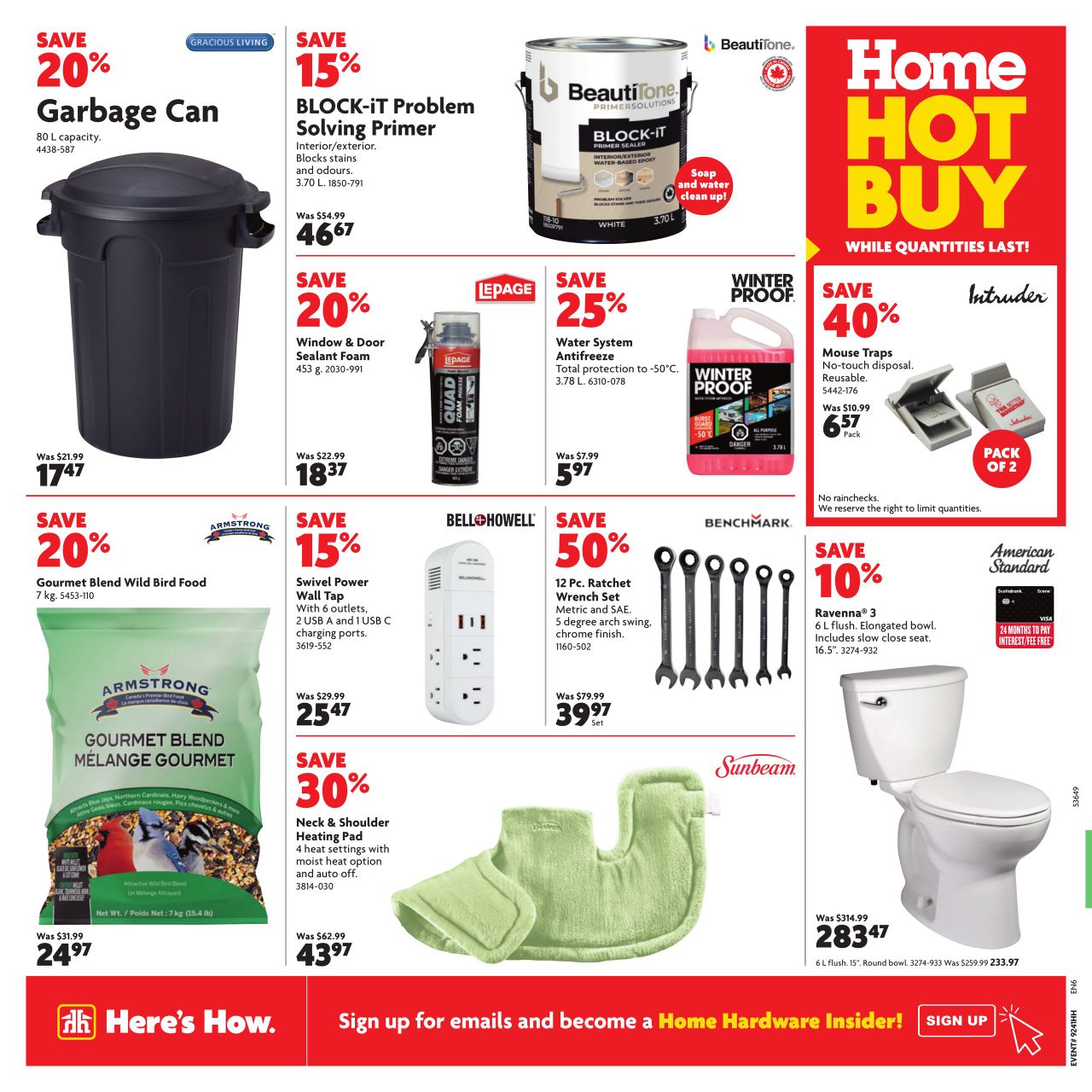 Circulaire Home Hardware 10.10.2024 - 16.10.2024