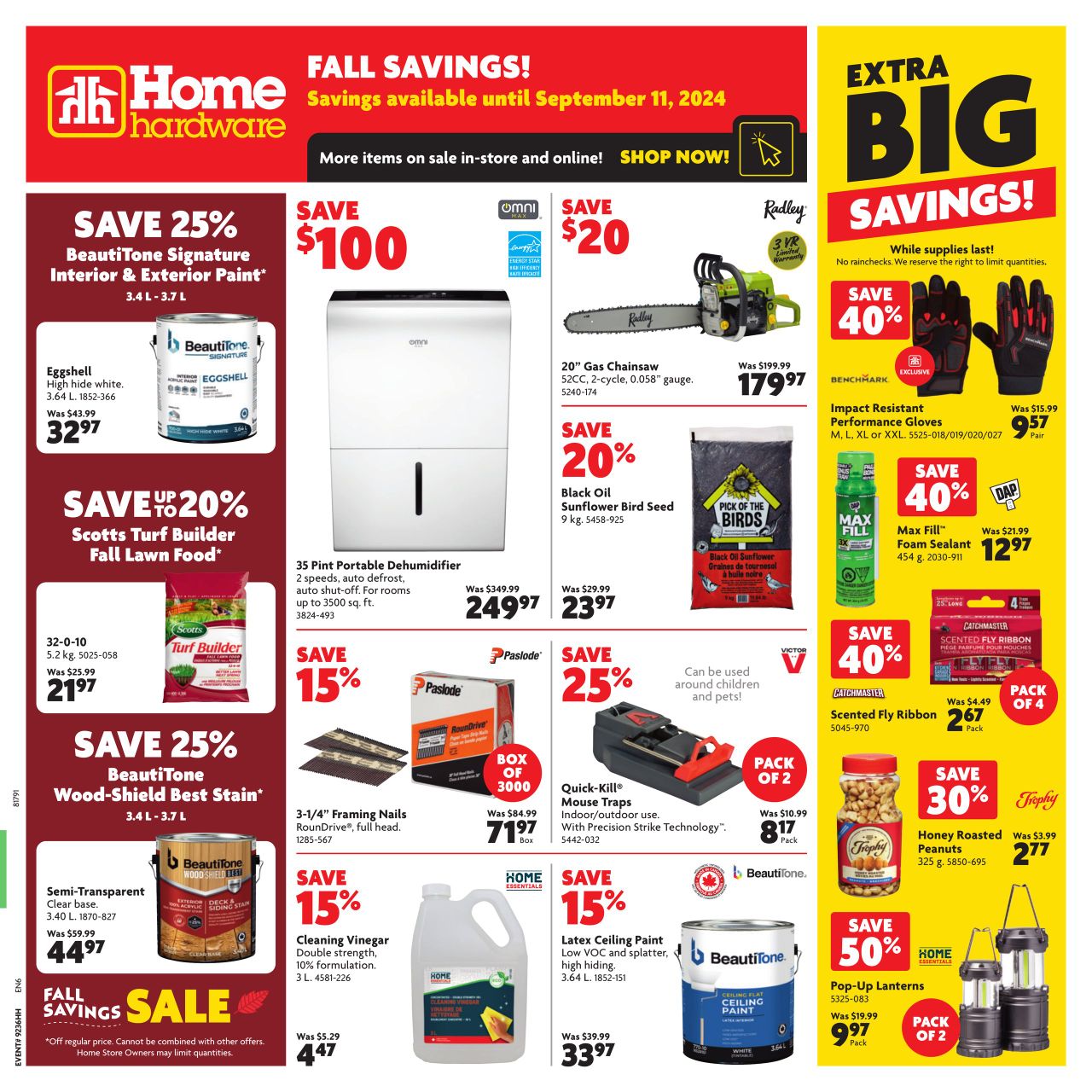 Circulaire Home Hardware 05.09.2024 - 11.09.2024