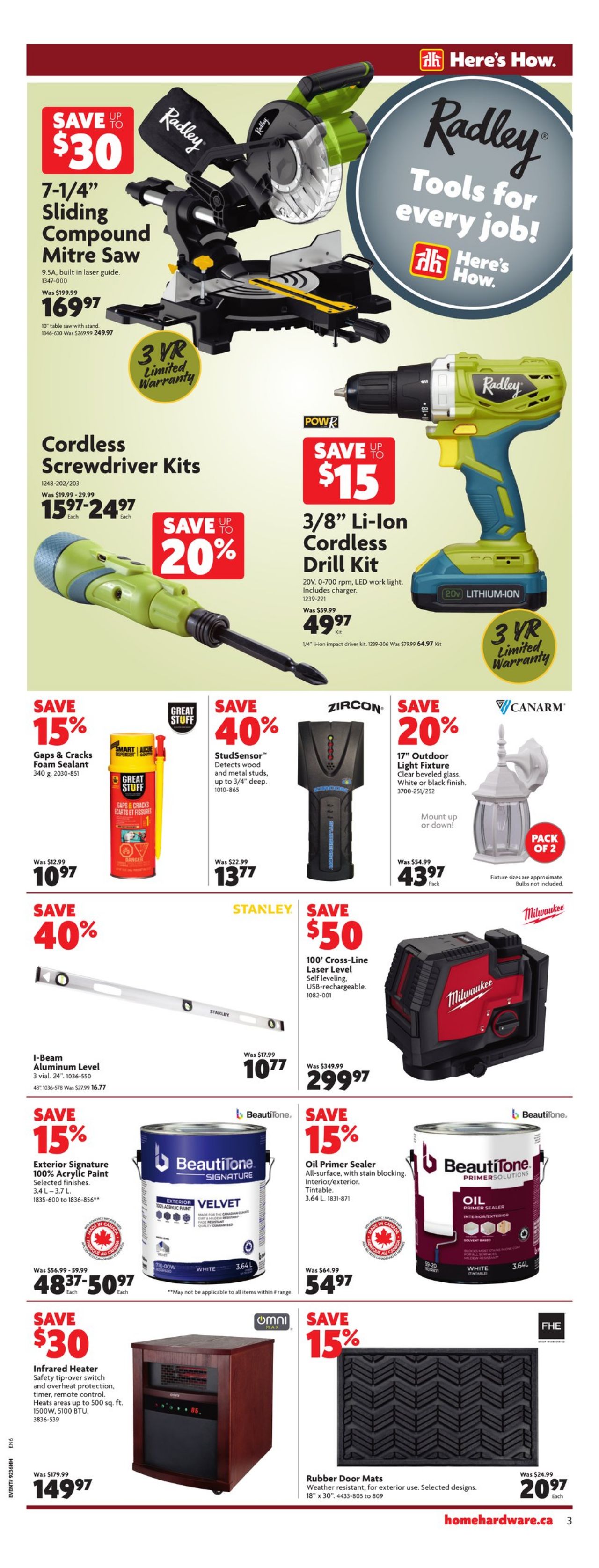 Circulaire Home Hardware 01.09.2022 - 07.09.2022