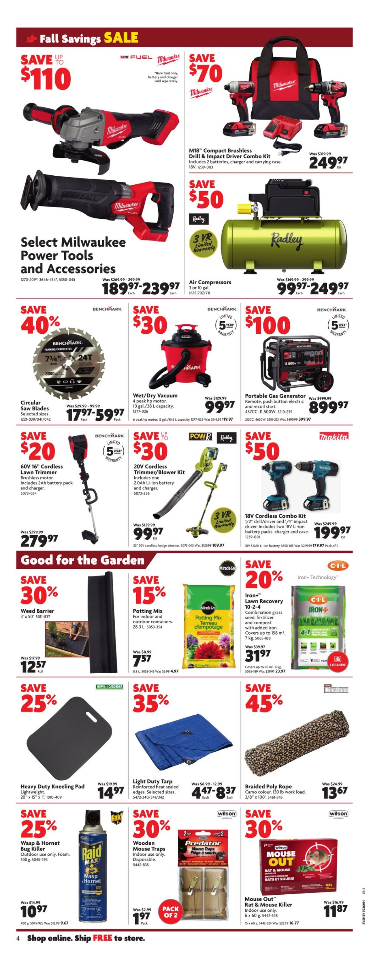 Circulaire Home Hardware 01.09.2022 - 07.09.2022