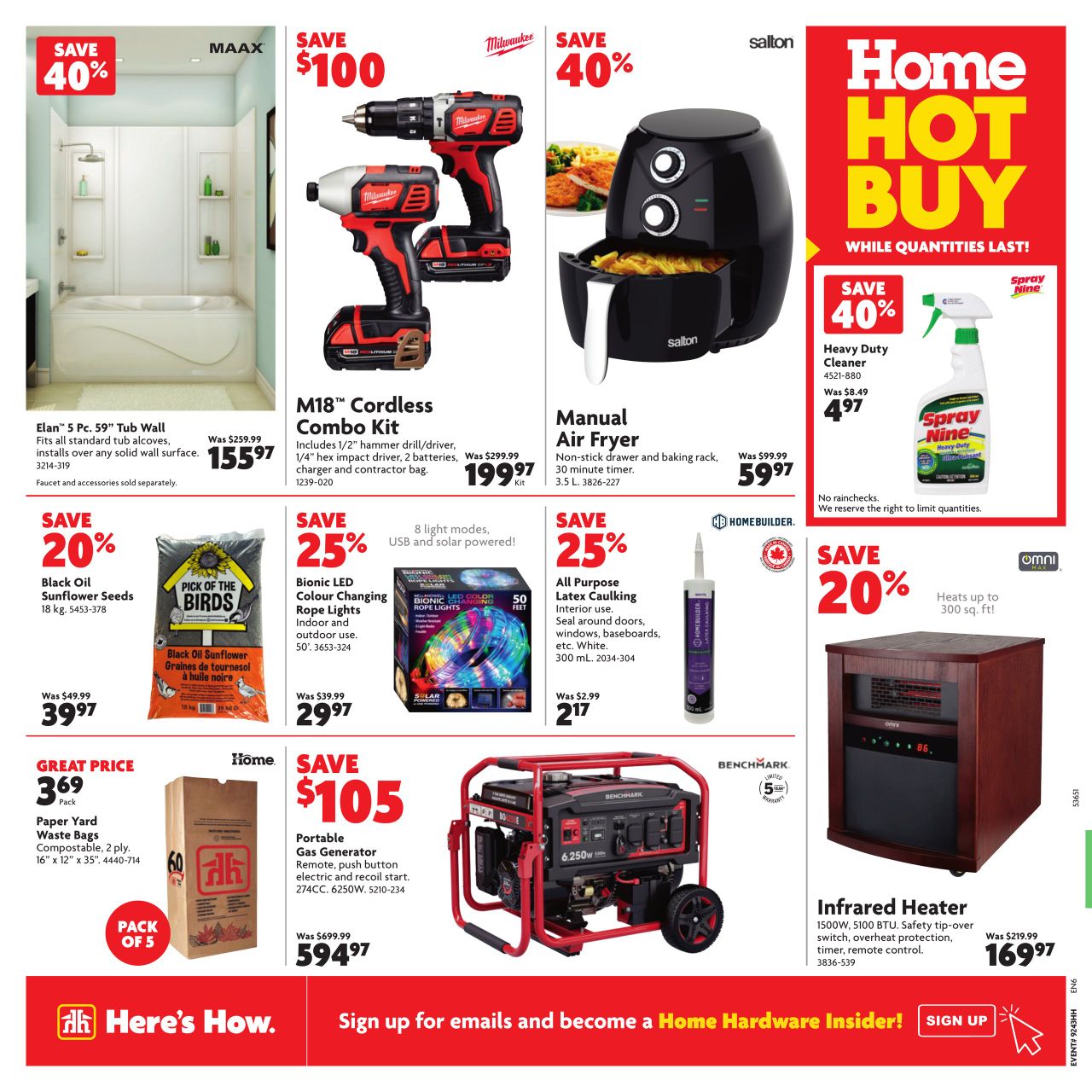 Circulaire Home Hardware 24.10.2024 - 30.10.2024