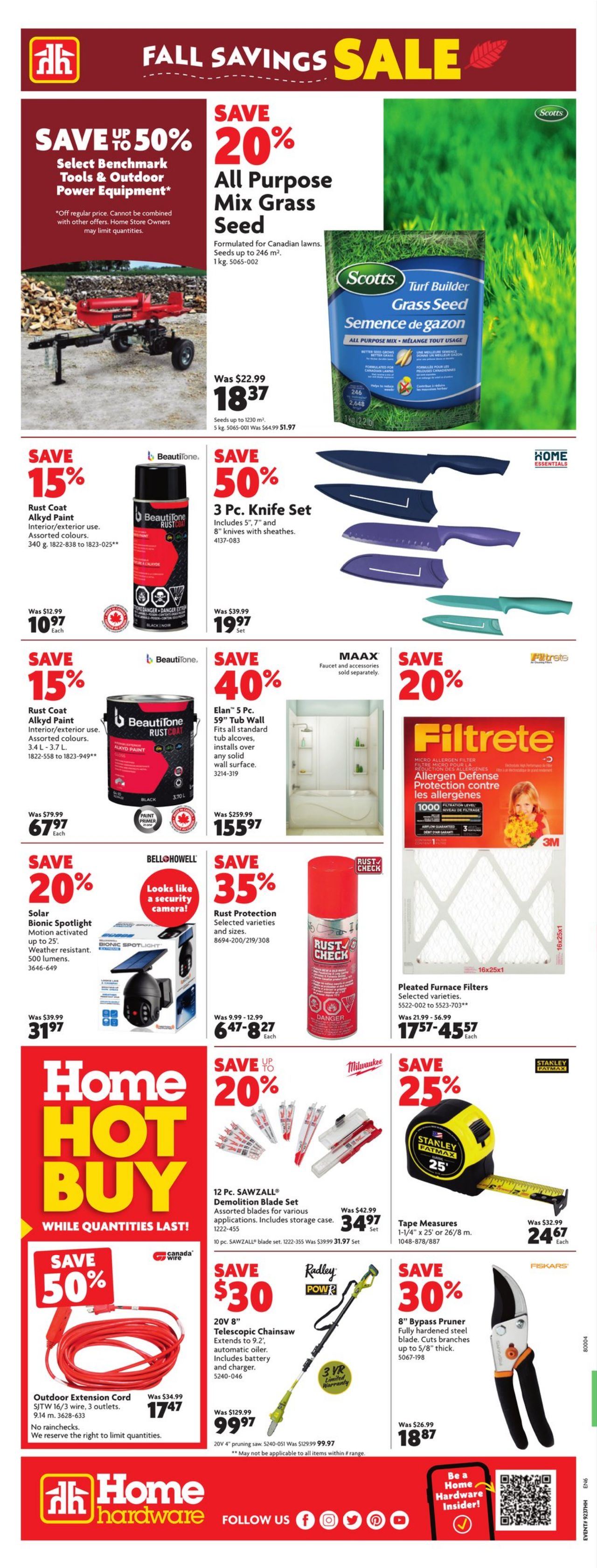 Circulaire Home Hardware 14.09.2023 - 20.09.2023