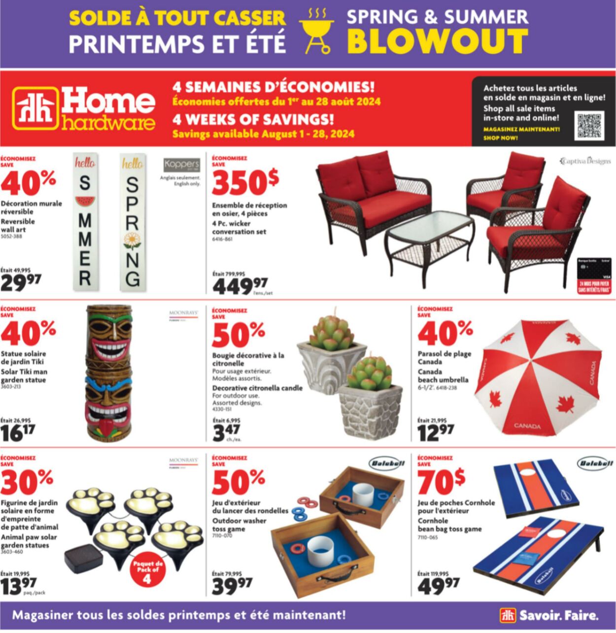 Circulaire Home Hardware 01.08.2024 - 28.08.2024