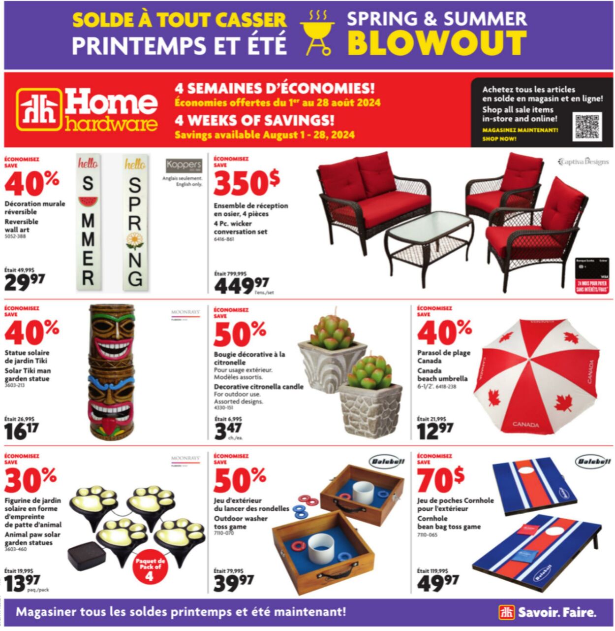 Circulaire Home Hardware 01.08.2024 - 14.08.2024