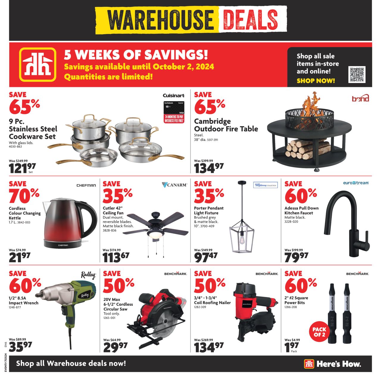 Circulaire Home Hardware 29.08.2024 - 02.10.2024