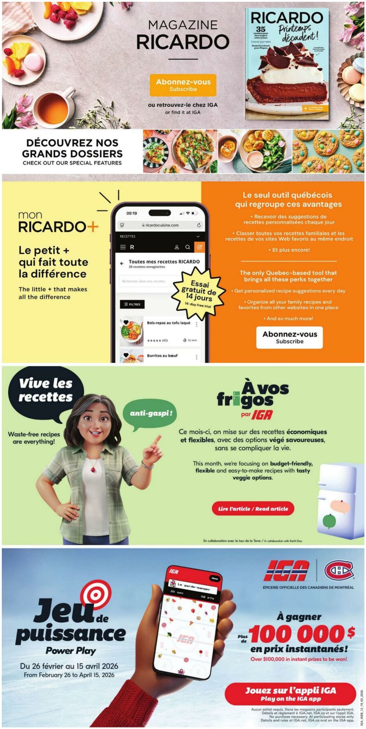 Circulaire IGA 19.03.2026 - 25.03.2026