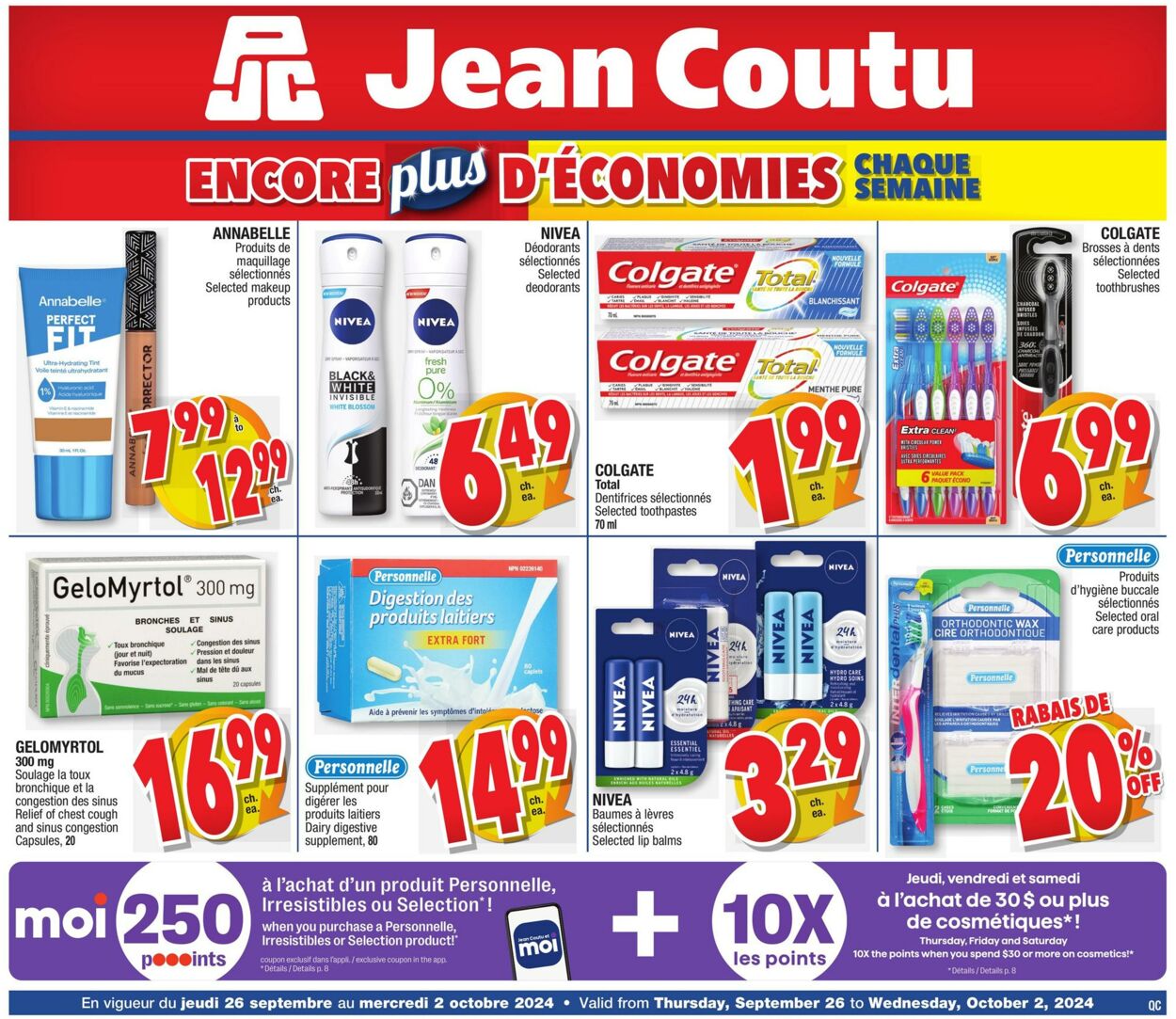 Circulaire Jean Coutu 26.09.2024 - 02.10.2024