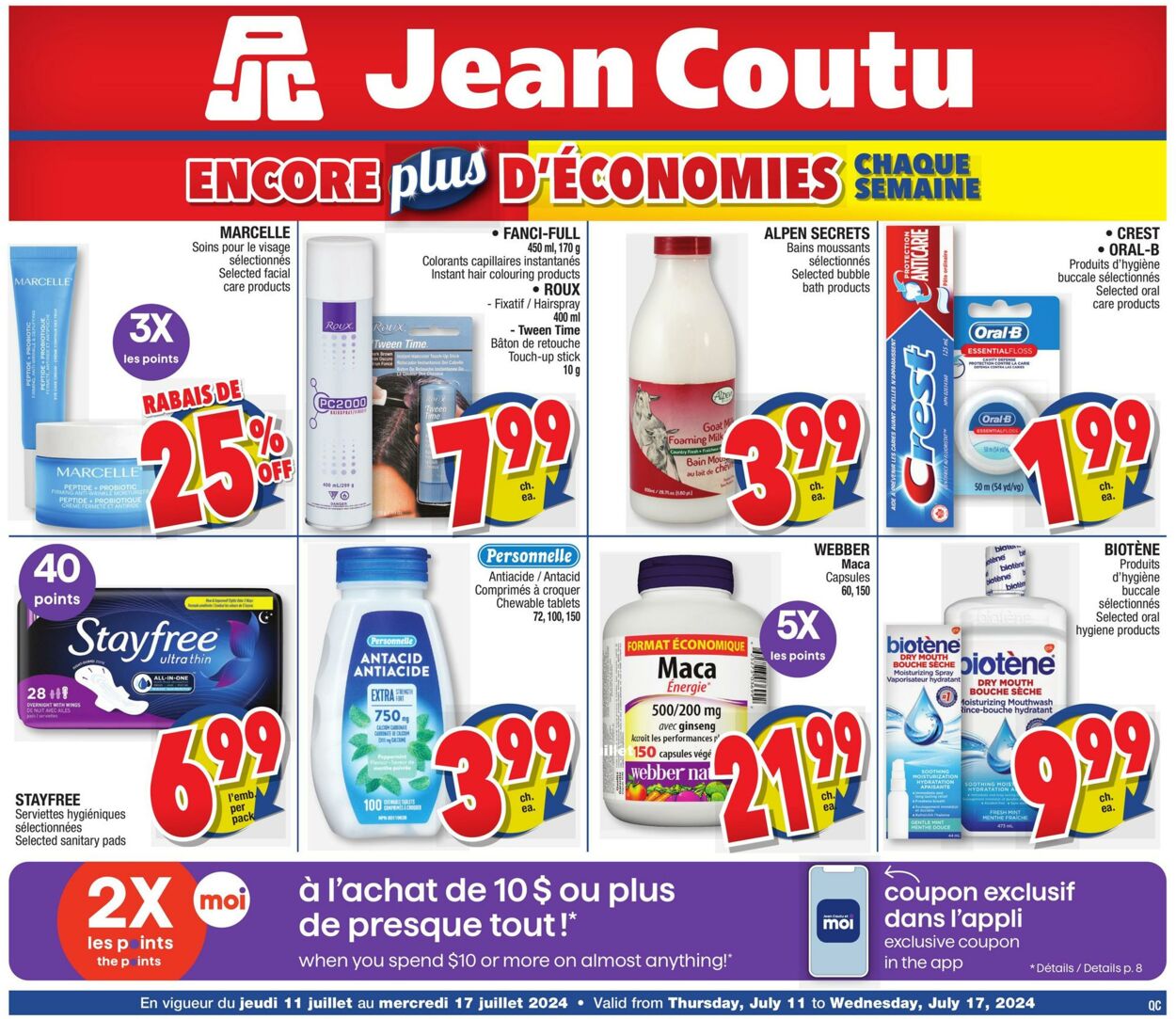 Circulaire Jean Coutu 11.07.2024 - 17.07.2024