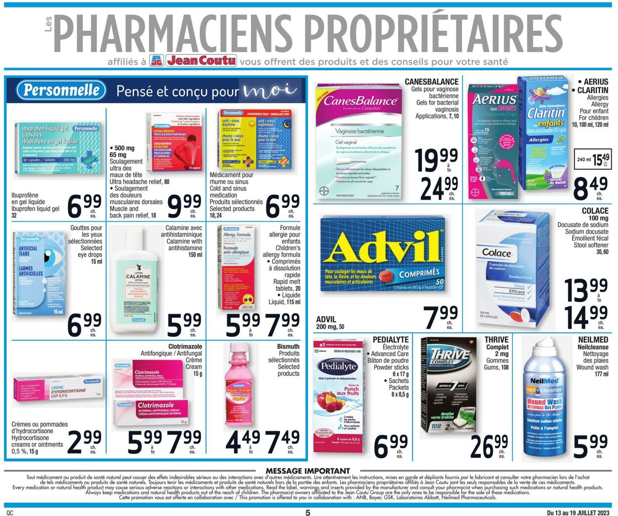 Circulaire Jean Coutu 13.07.2023 - 19.07.2023