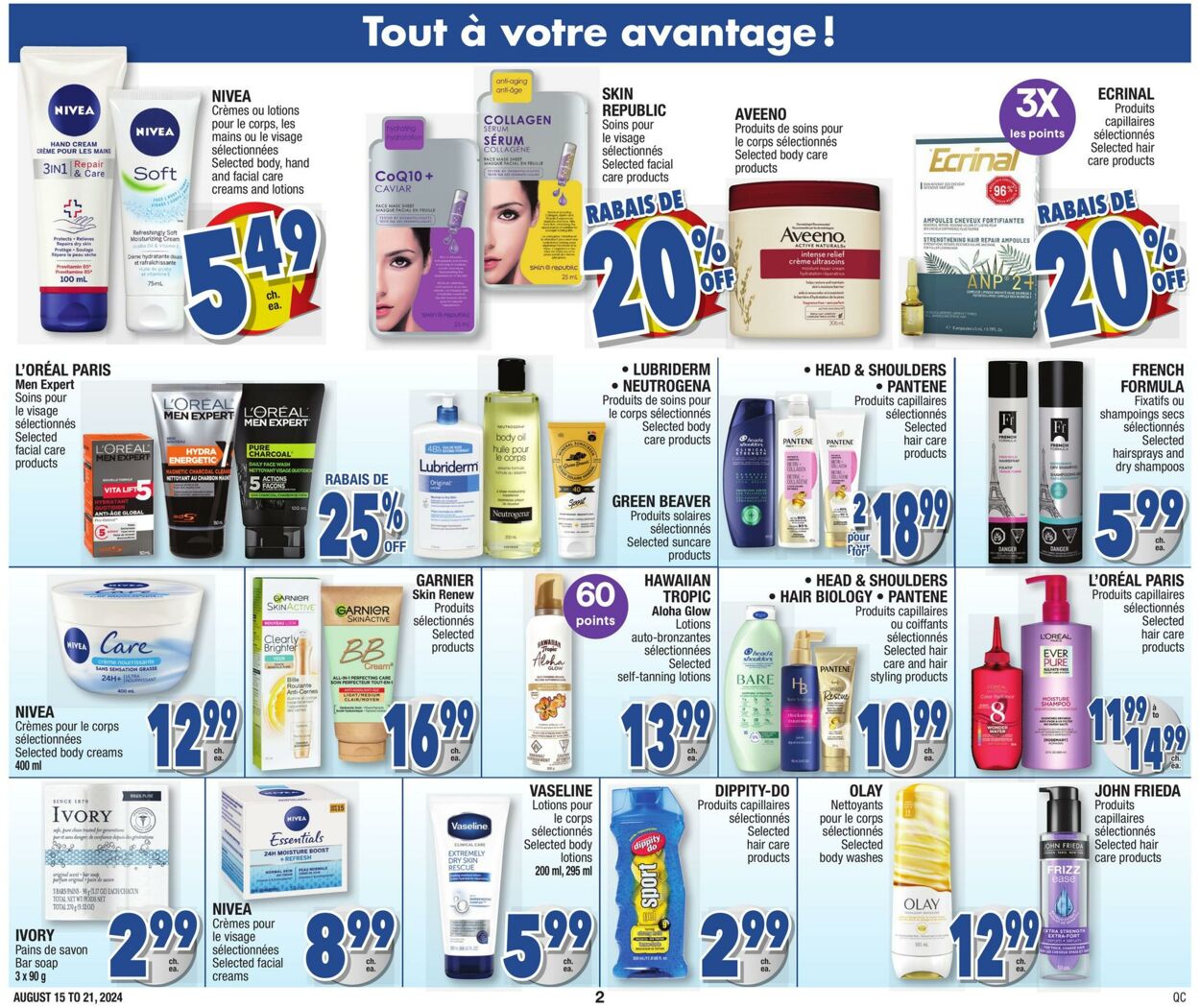 Circulaire Jean Coutu 15.08.2024 - 21.08.2024