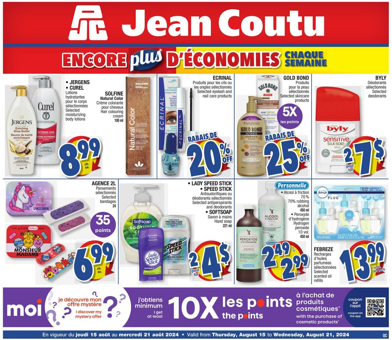 Circulaire Jean Coutu 15.08.2024 - 21.08.2024