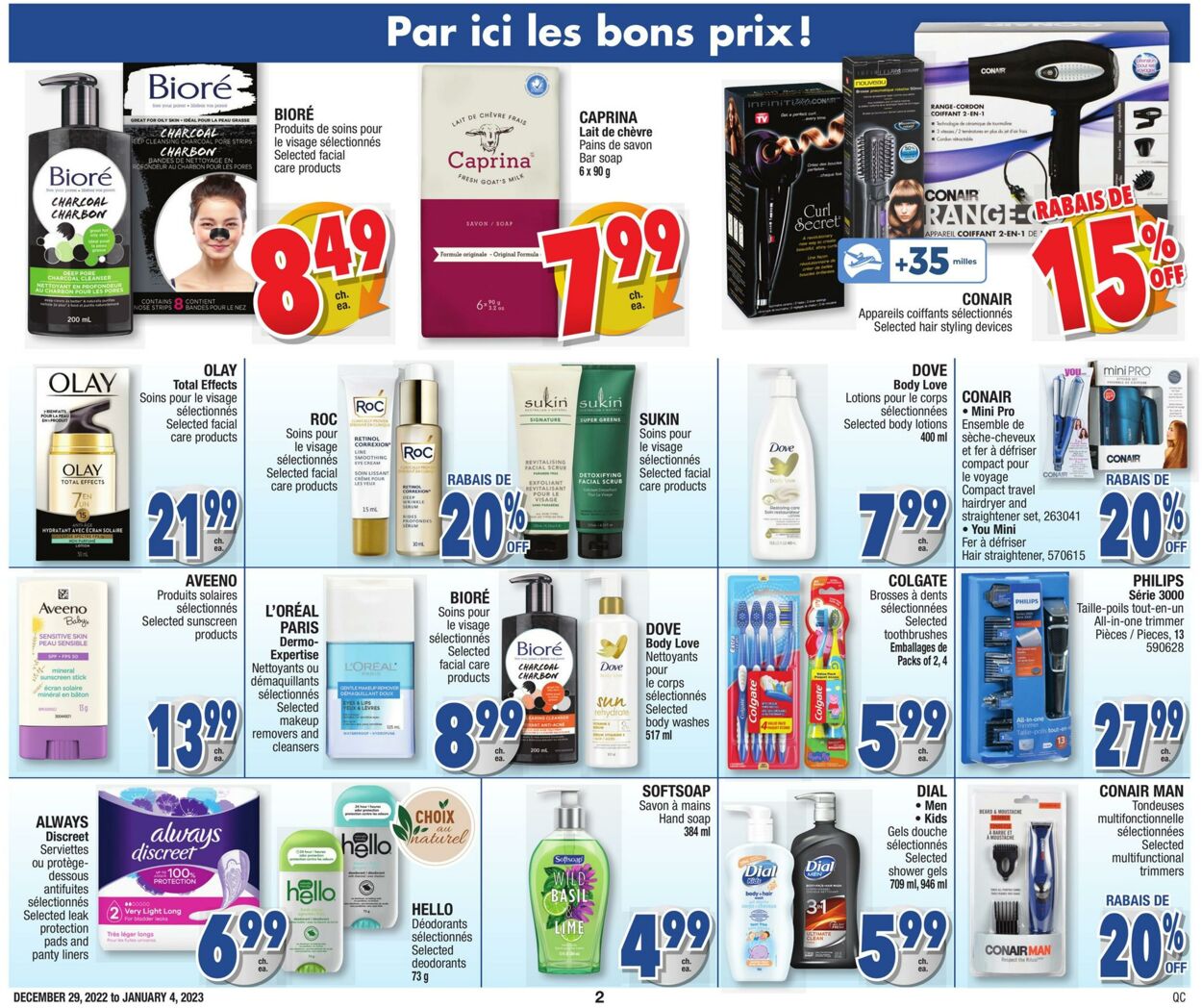 Circulaire Jean Coutu 29.12.2022 - 04.01.2023