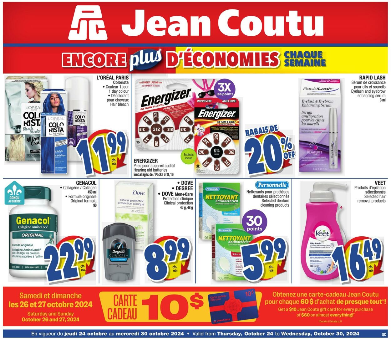 Circulaire Jean Coutu 24.10.2024 - 30.10.2024