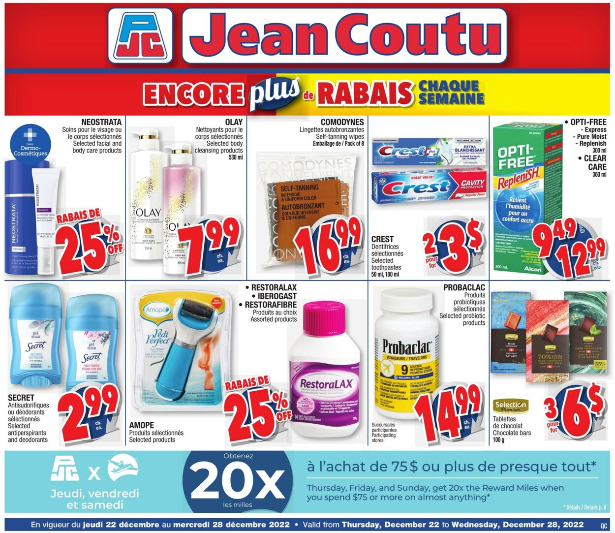 Circulaire Jean Coutu 22.12.2022 - 28.12.2022