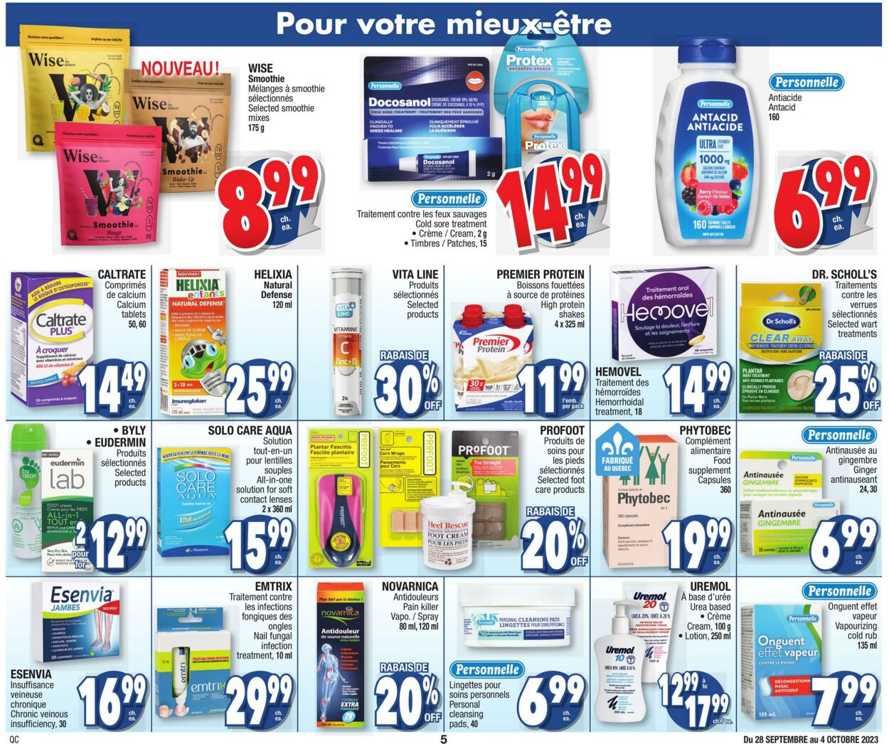 Circulaire Jean Coutu 28.09.2023 - 05.10.2023