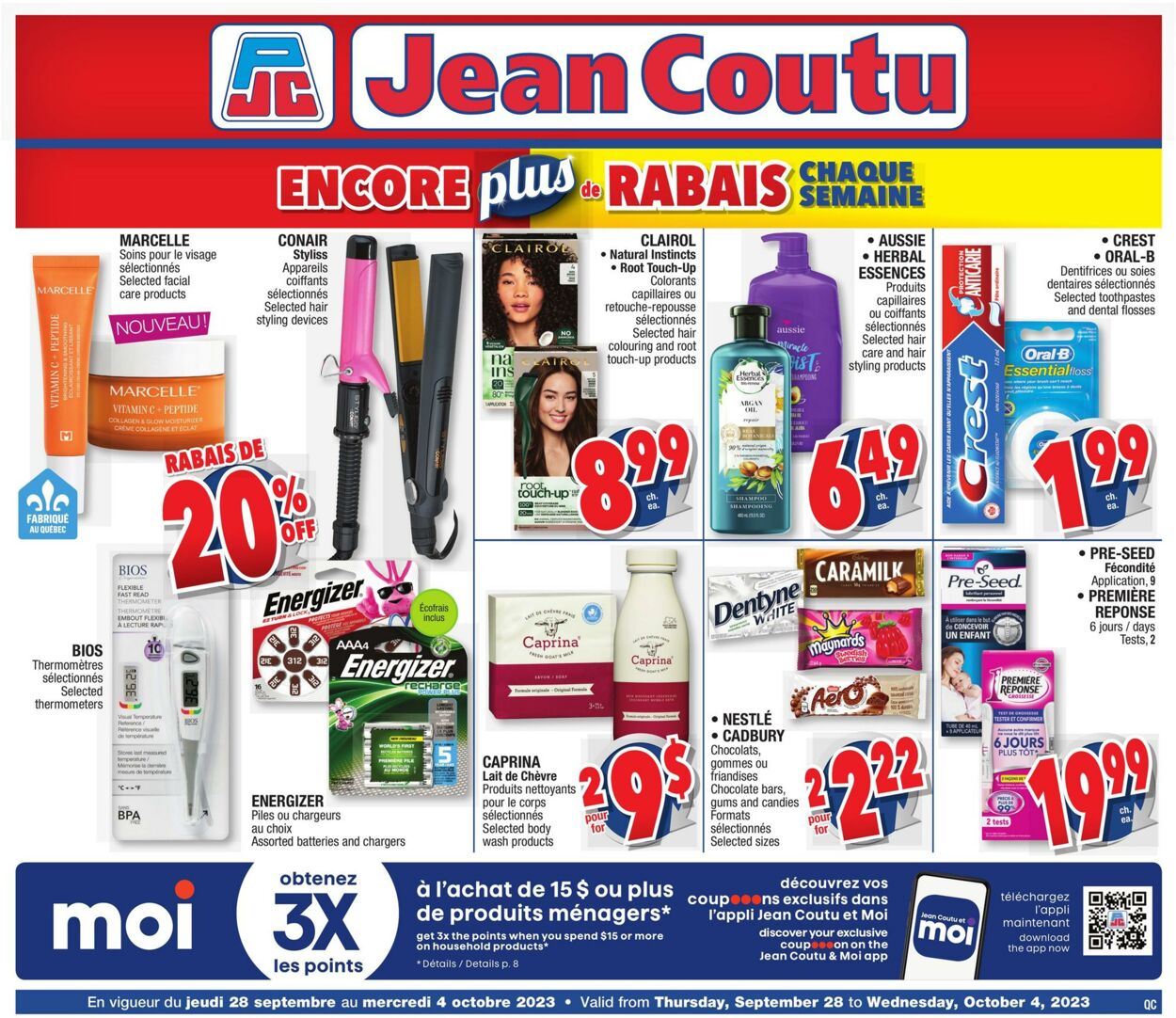 Circulaire Jean Coutu 28.09.2023 - 05.10.2023