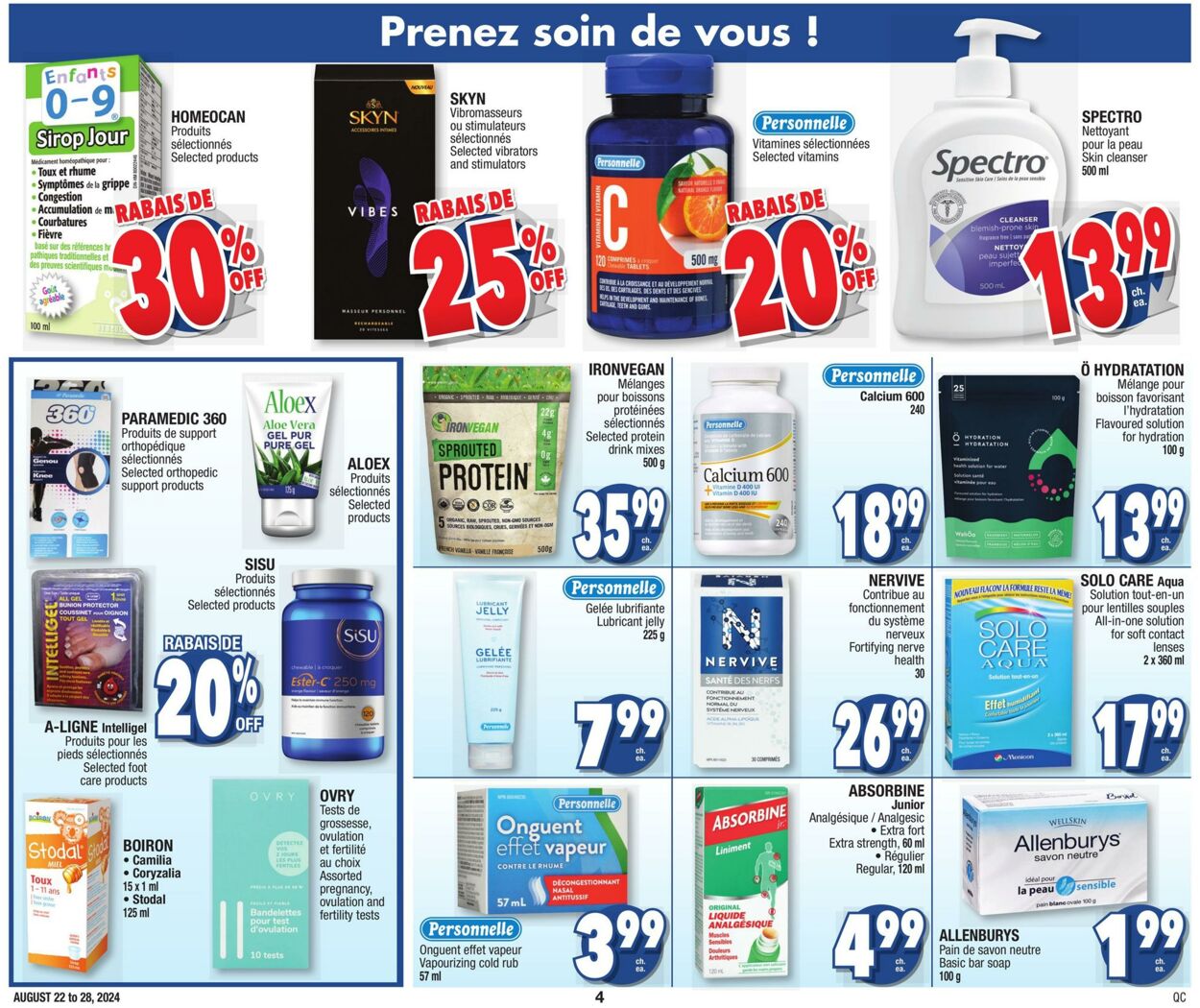 Circulaire Jean Coutu 22.08.2024 - 28.08.2024