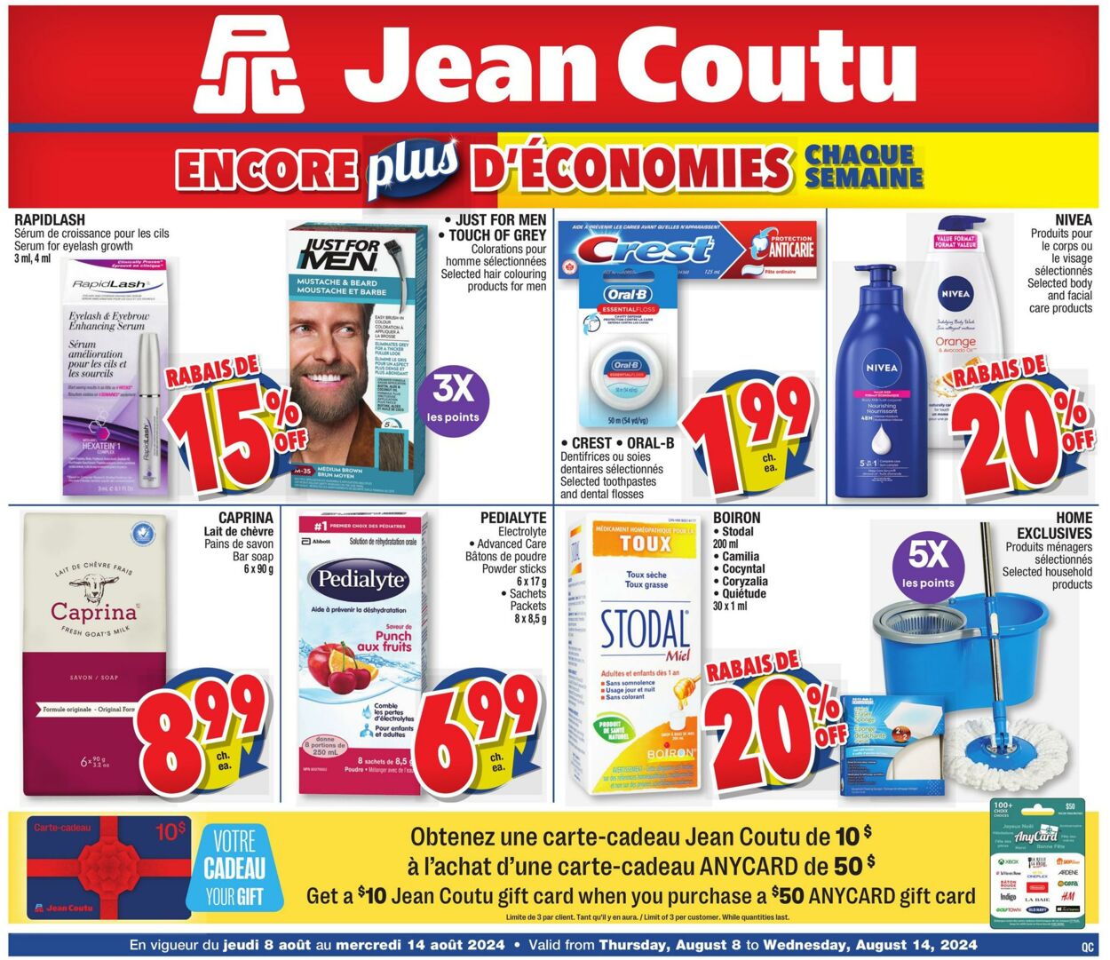 Circulaire Jean Coutu 08.08.2024 - 14.08.2024