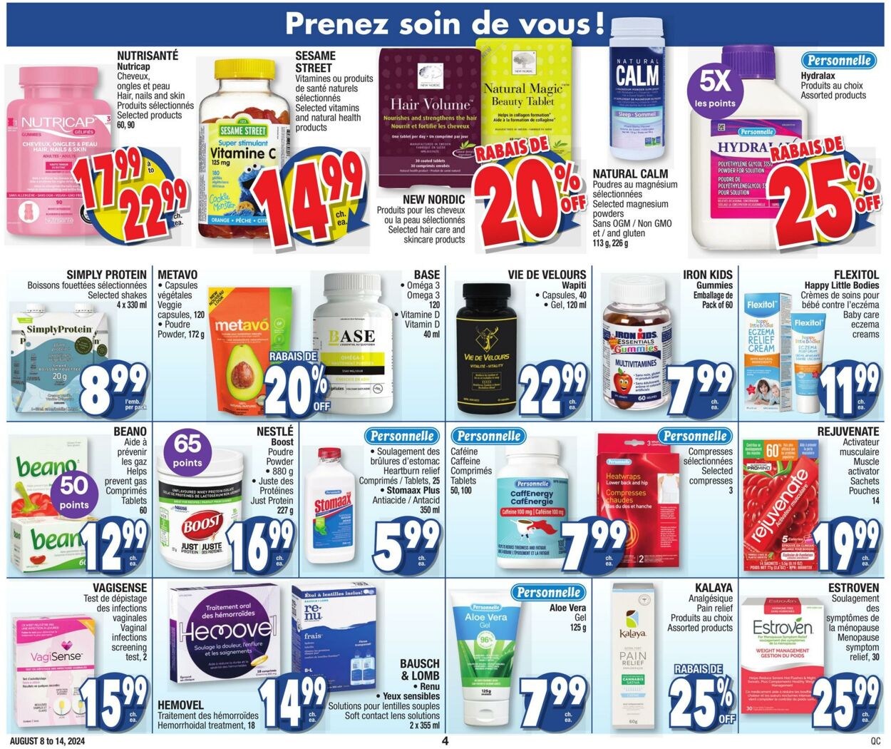 Circulaire Jean Coutu 08.08.2024 - 14.08.2024