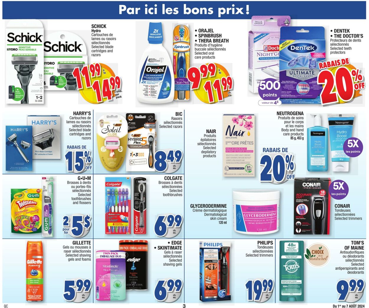 Circulaire Jean Coutu 01.08.2024 - 07.08.2024