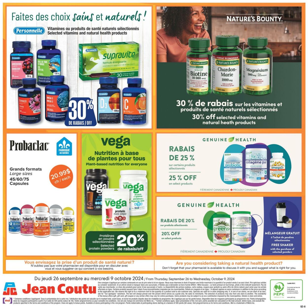 Circulaire Jean Coutu 26.09.2024 - 09.10.2024