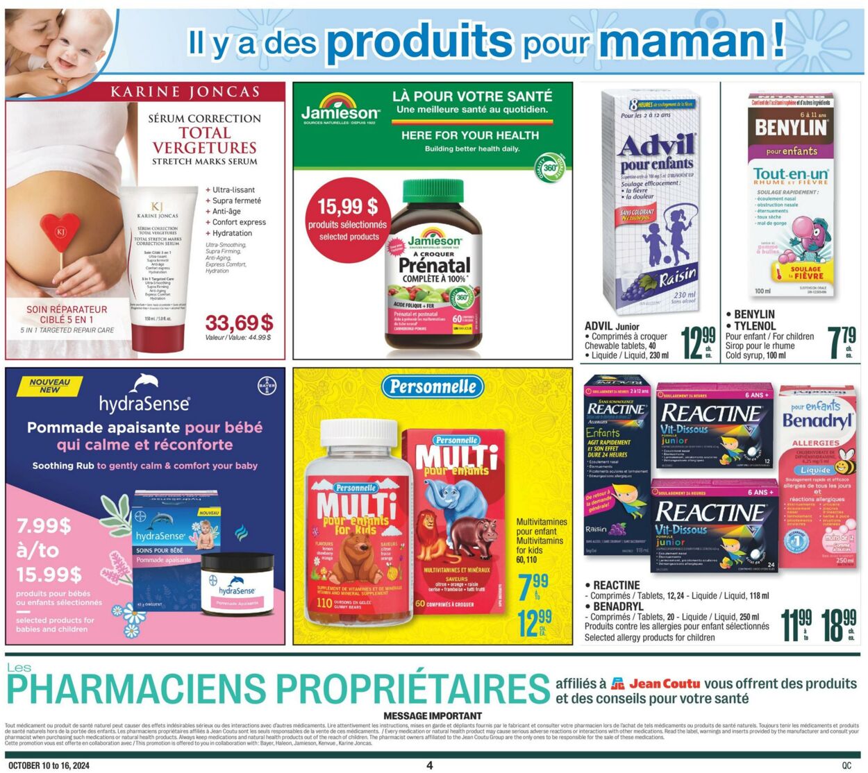 Circulaire Jean Coutu 10.10.2024 - 16.10.2024