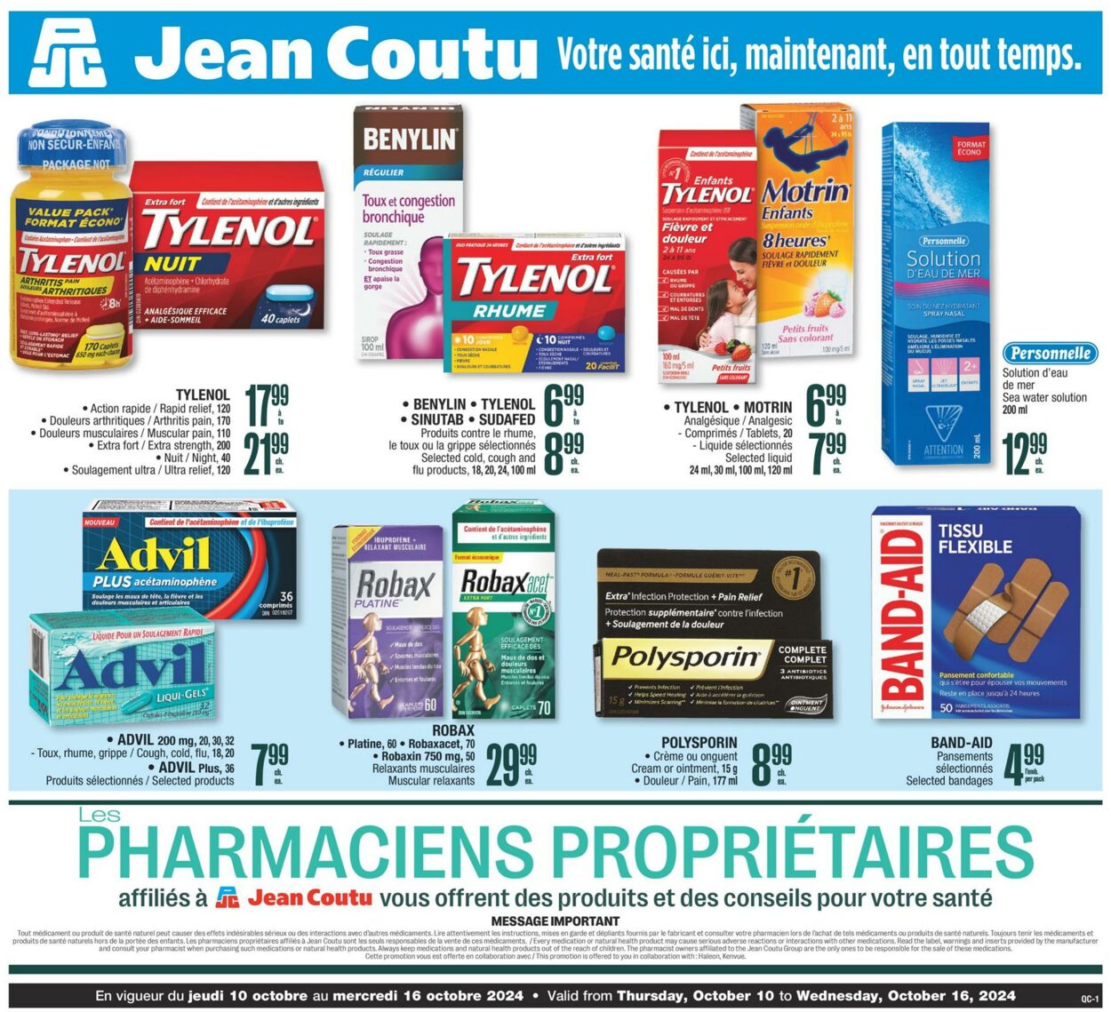 Circulaire Jean Coutu 10.10.2024 - 16.10.2024