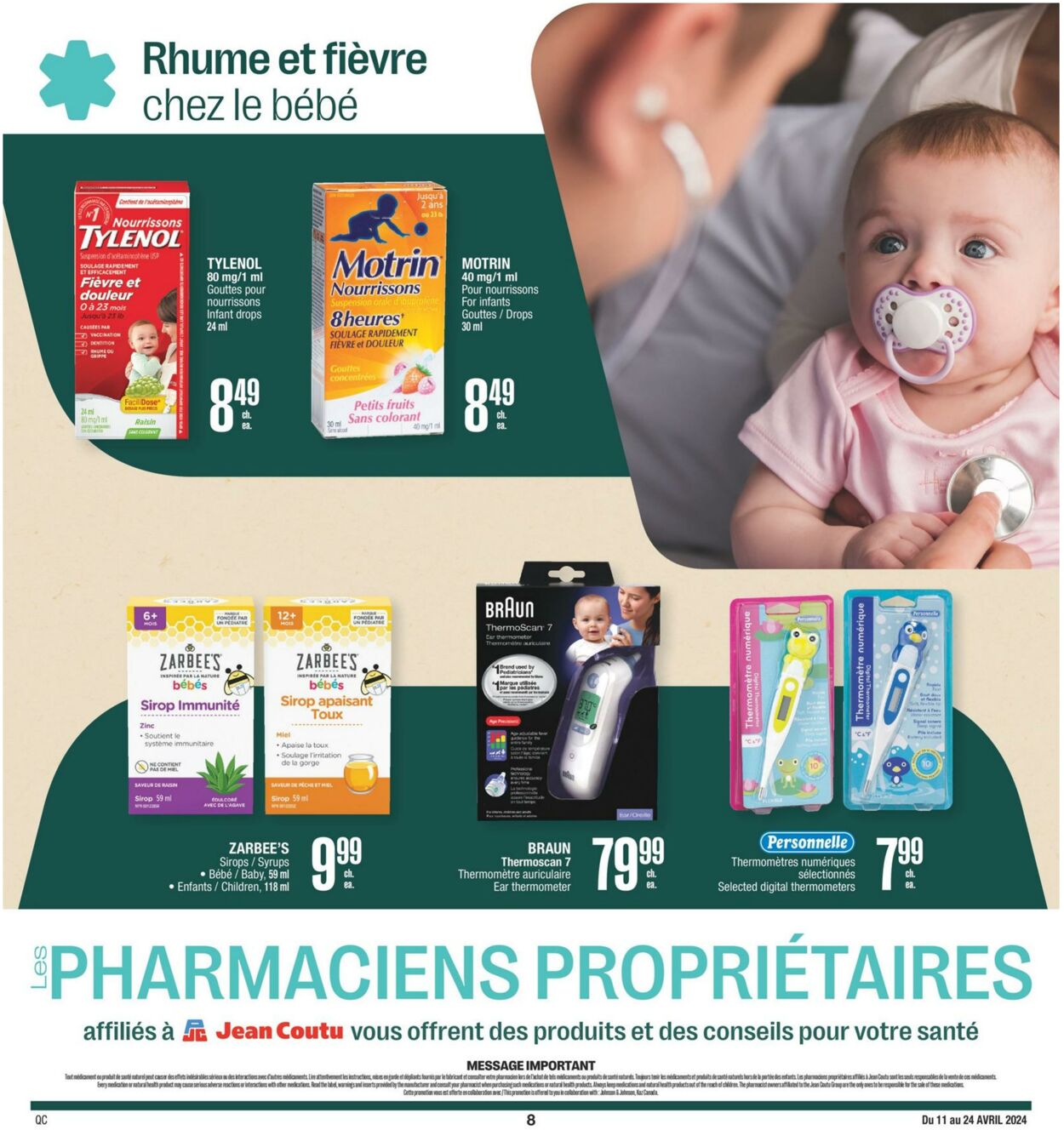 Circulaire Jean Coutu 11.04.2024 - 24.04.2024