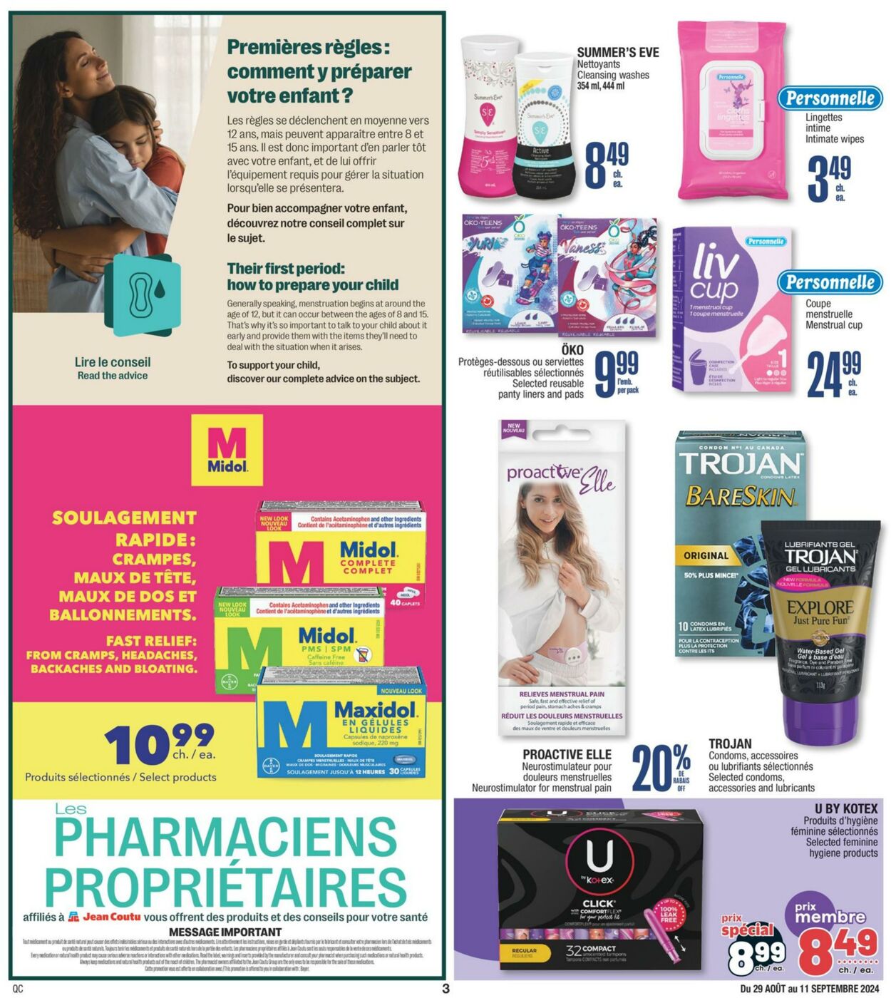 Circulaire Jean Coutu 29.08.2024 - 11.09.2024