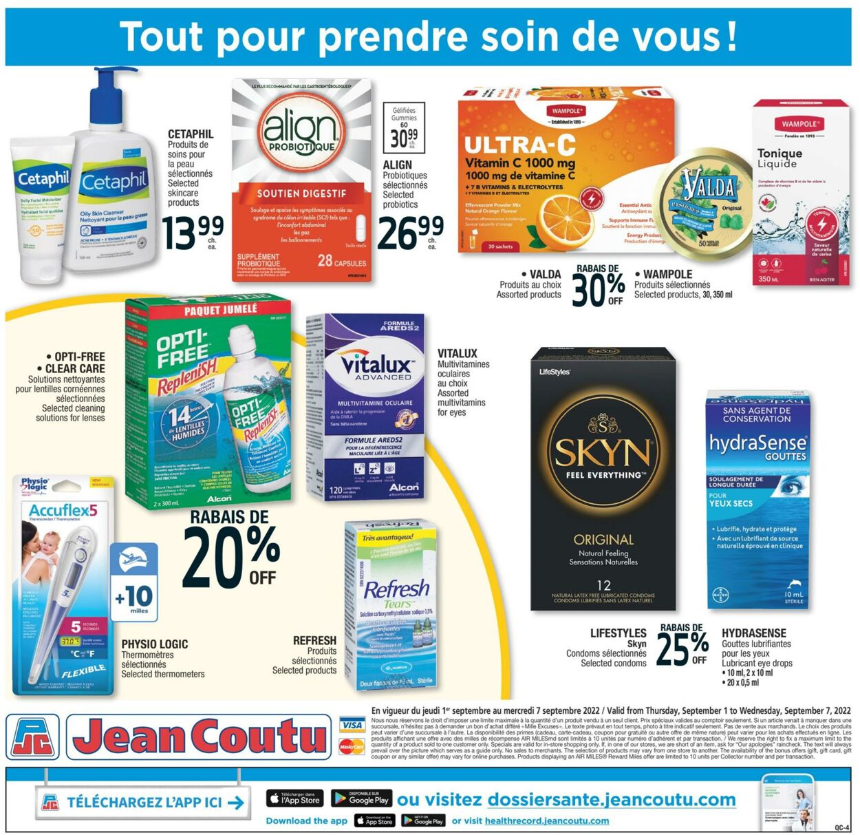 Circulaire Jean Coutu 01.09.2022 - 07.09.2022